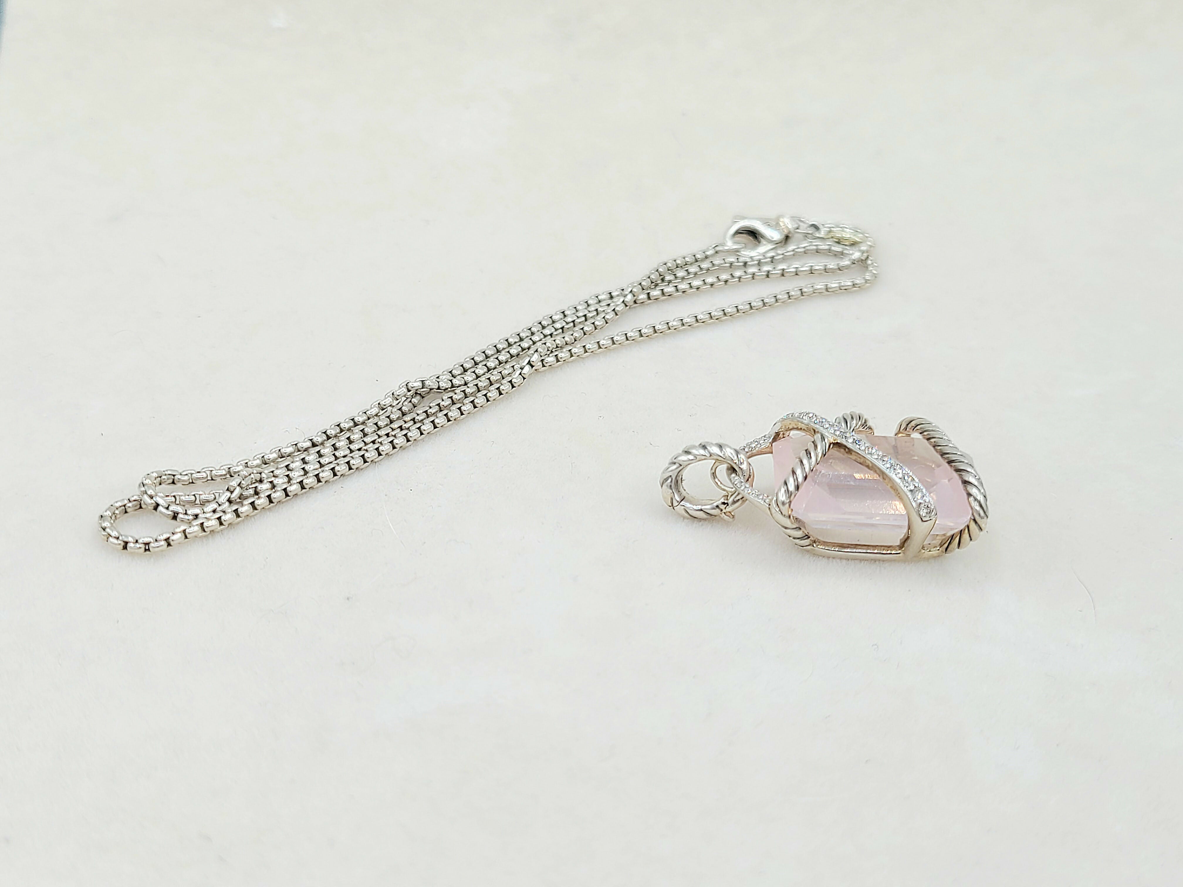 David Yurman Cable Wrap Pendant Necklace Rose Quartz、mySite、hinf8tx79