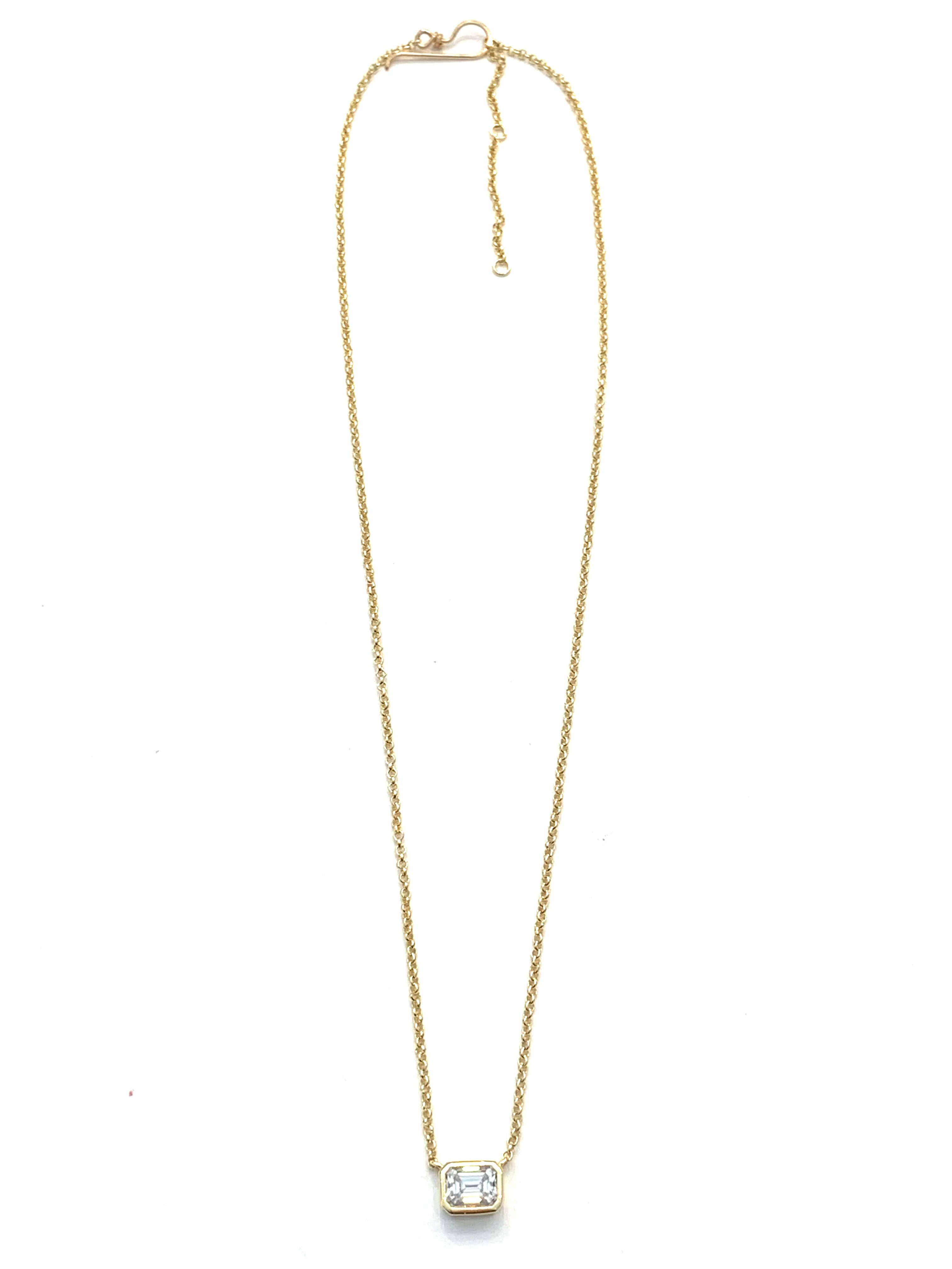 Sconset Flair Studio Moissanite Diamond Necklace, Available in 2 Colors、mySite、noshort