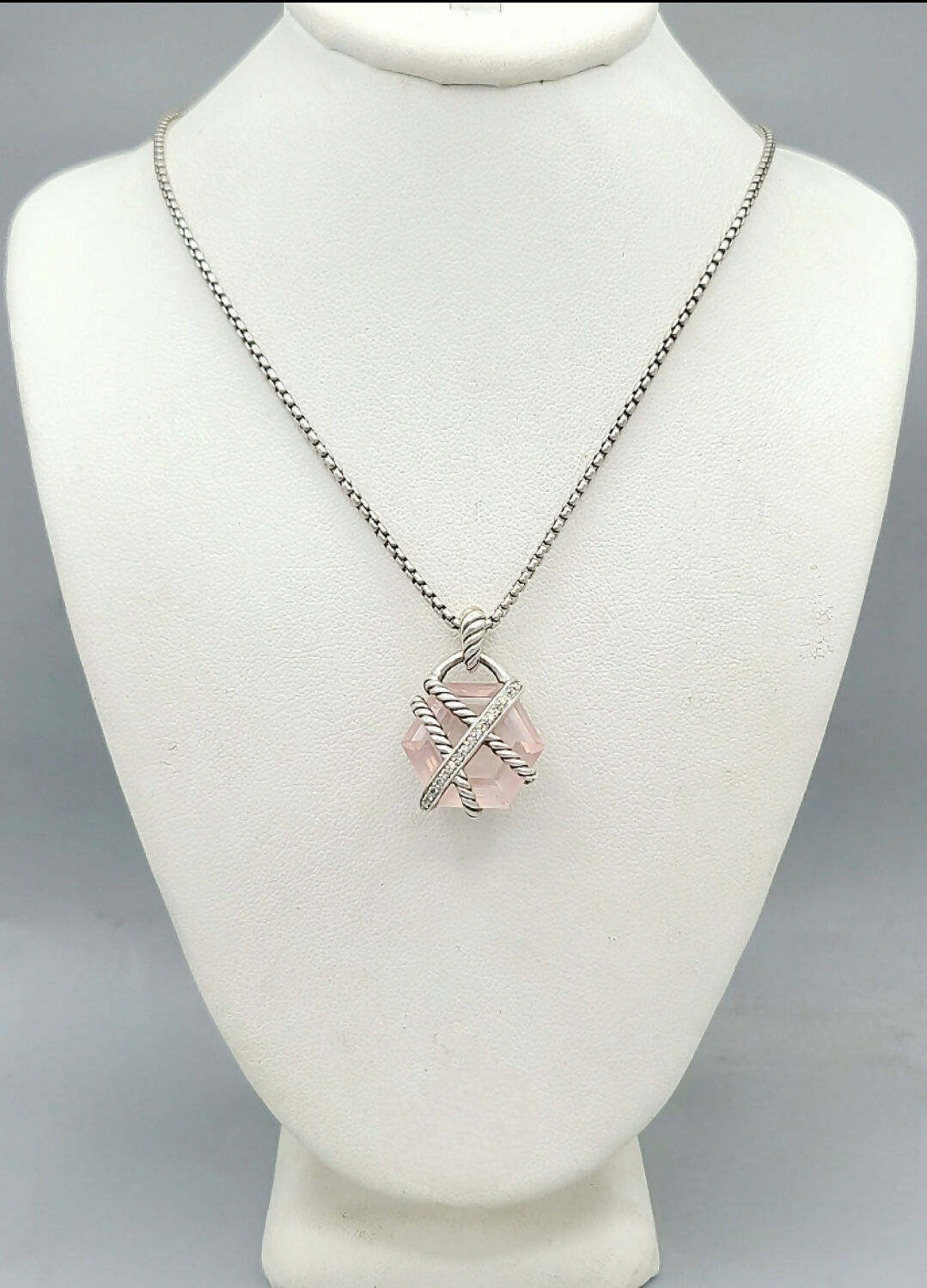David Yurman Cable Wrap Necklace 16mm Rose Quartz、mySite、hinf8tx79