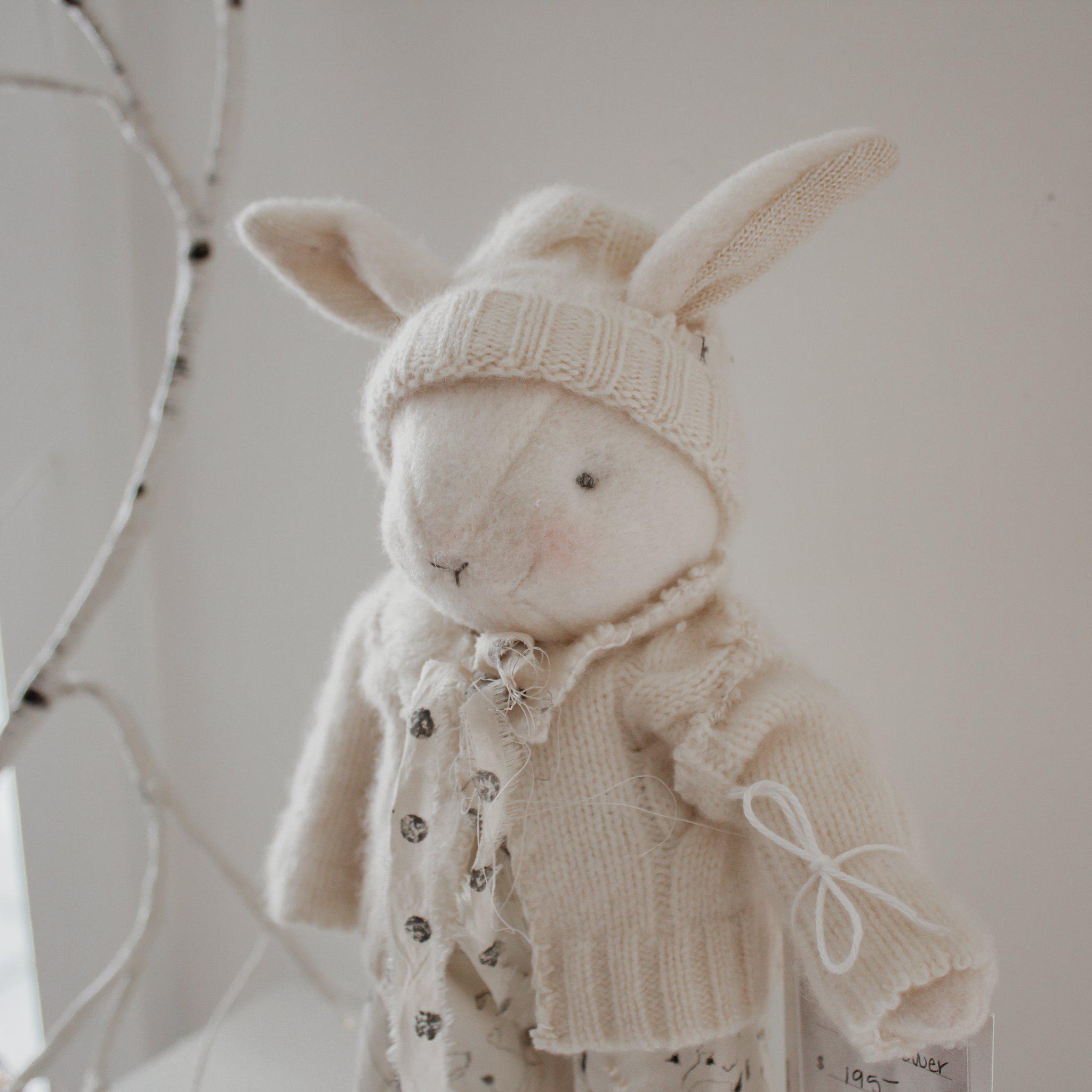 RETIRED - Hutch Studio Original - Wild Wildflower Bunny - One of A Kind、mySite、g9winljtr