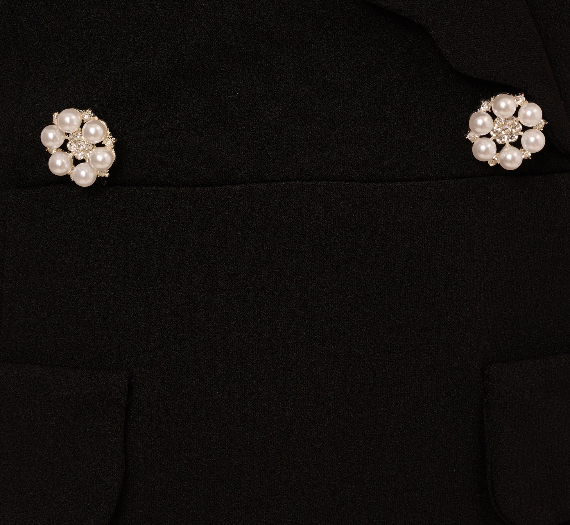 Scalloped Collar Tuxedo Mermaid Gown In Black、mySite、solidvoid