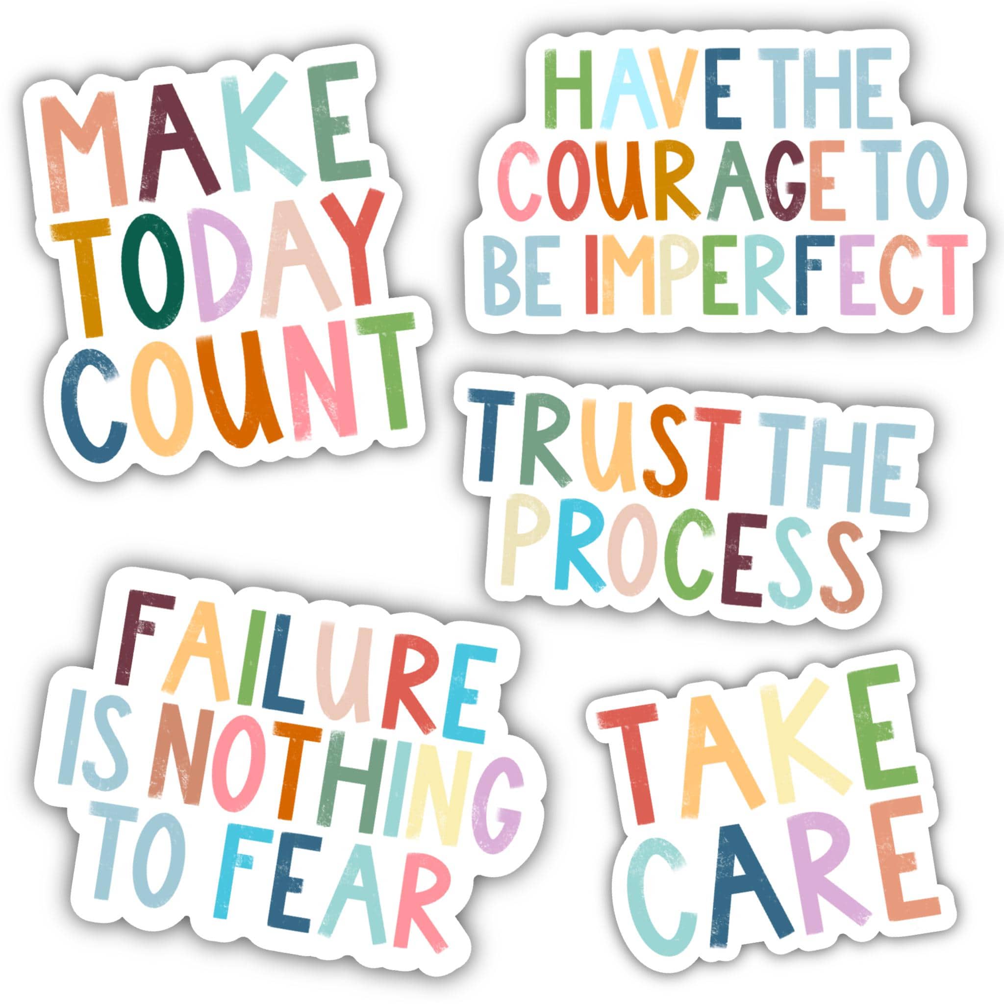  Positivity Lettering 5 Pack - Trust The Process、mySite、elrpsem3k