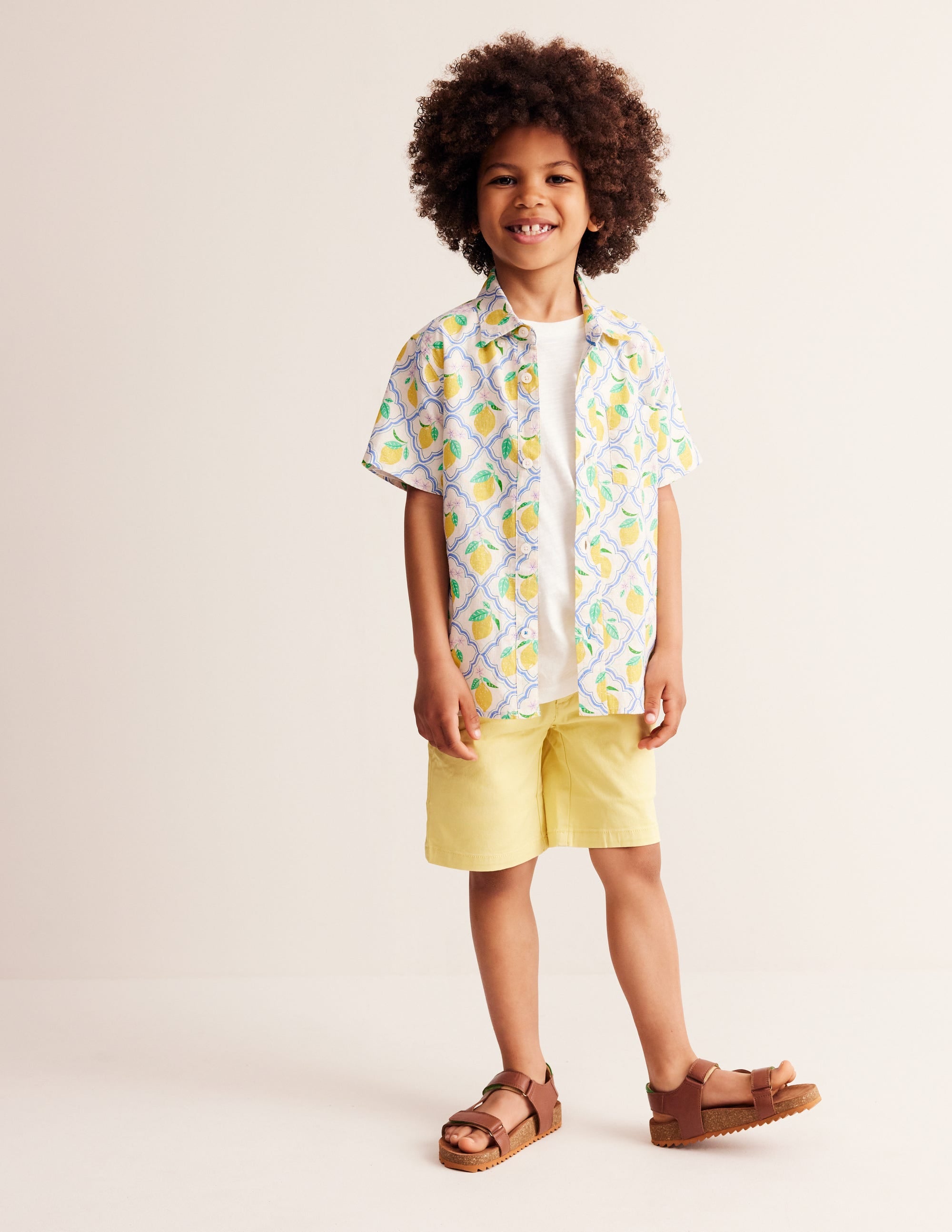  Cotton Linen Shirt-Yellow Lemon Gove、mySite、ashleygrahame