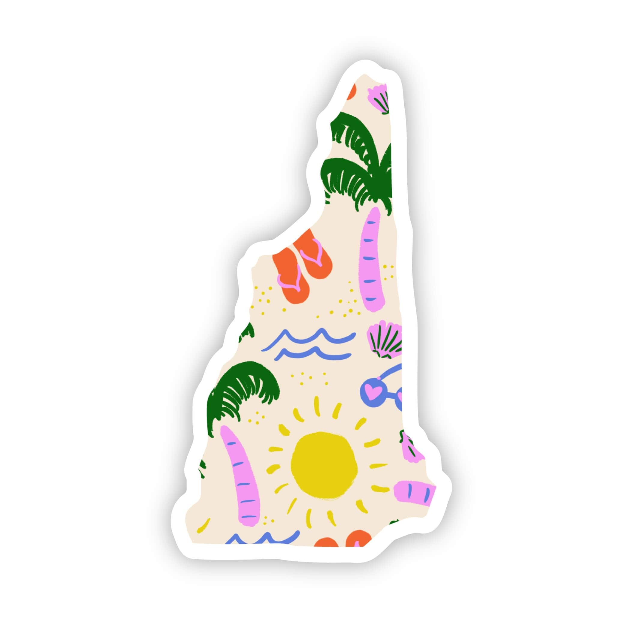  New Hampshire Sticker - Beach、mySite、ghnorth