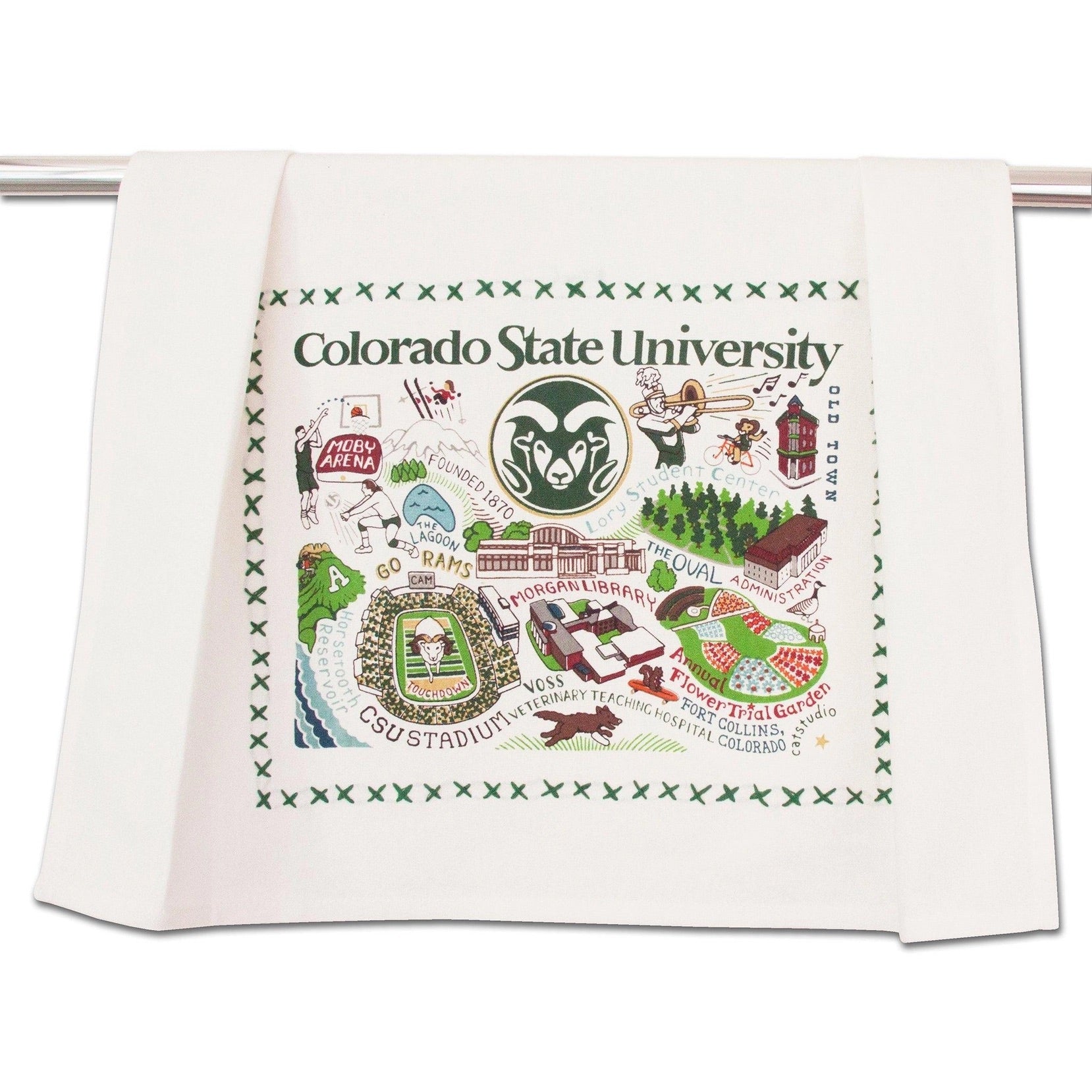 Colorado State University Collegiate Dish Towel、mySite、g9winljtr
