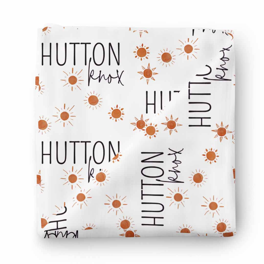  Desert Suns Personalized Baby Name Swaddle Blanket、mySite、layawaytickets