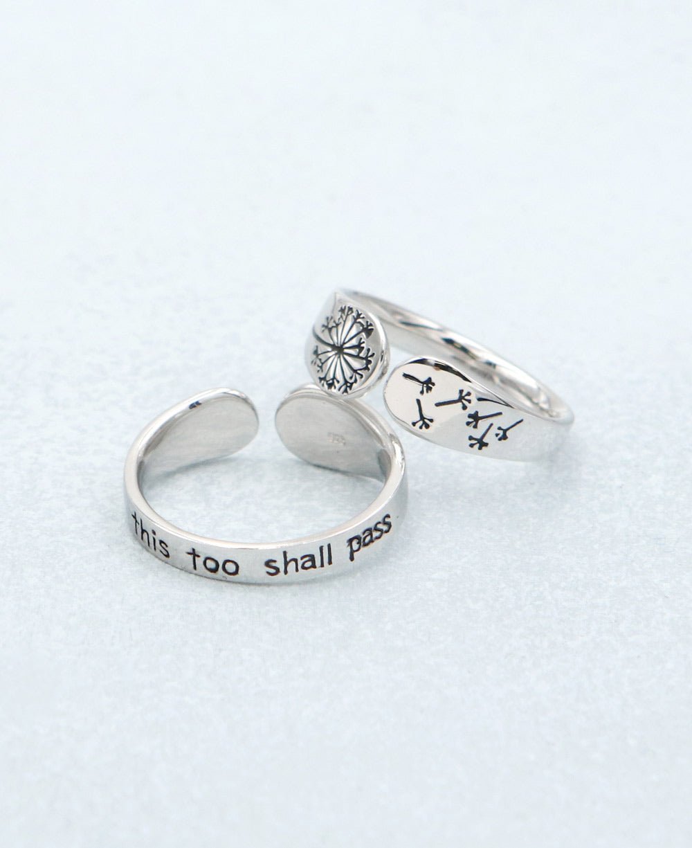 Petite Size This Too Shall Pass Sterling Silver Mantra Ring、mySite、topwebapps