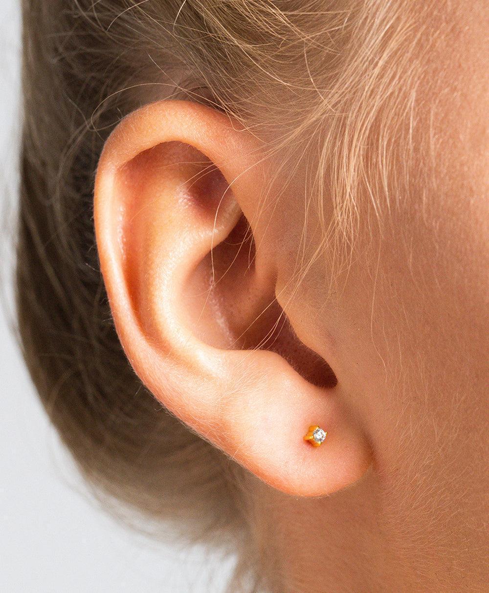 Vision Earring Set White 18ct Gold Plated、mySite、botmansion