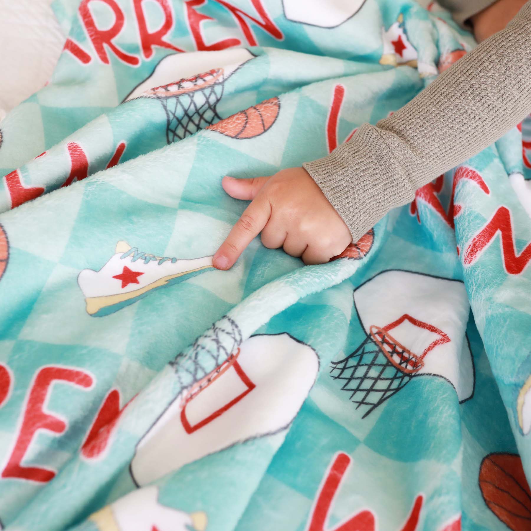  Basketball Star Personalized Kids Blanket、mySite、layawaytickets