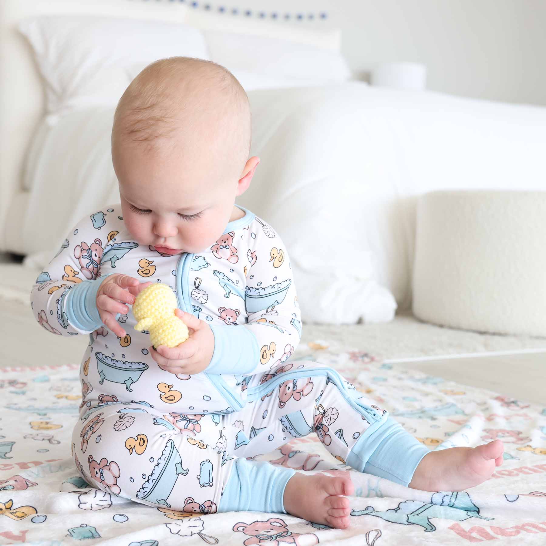  Bathtime Besties Convertible Zip Romper | Blue、mySite、layawaytickets