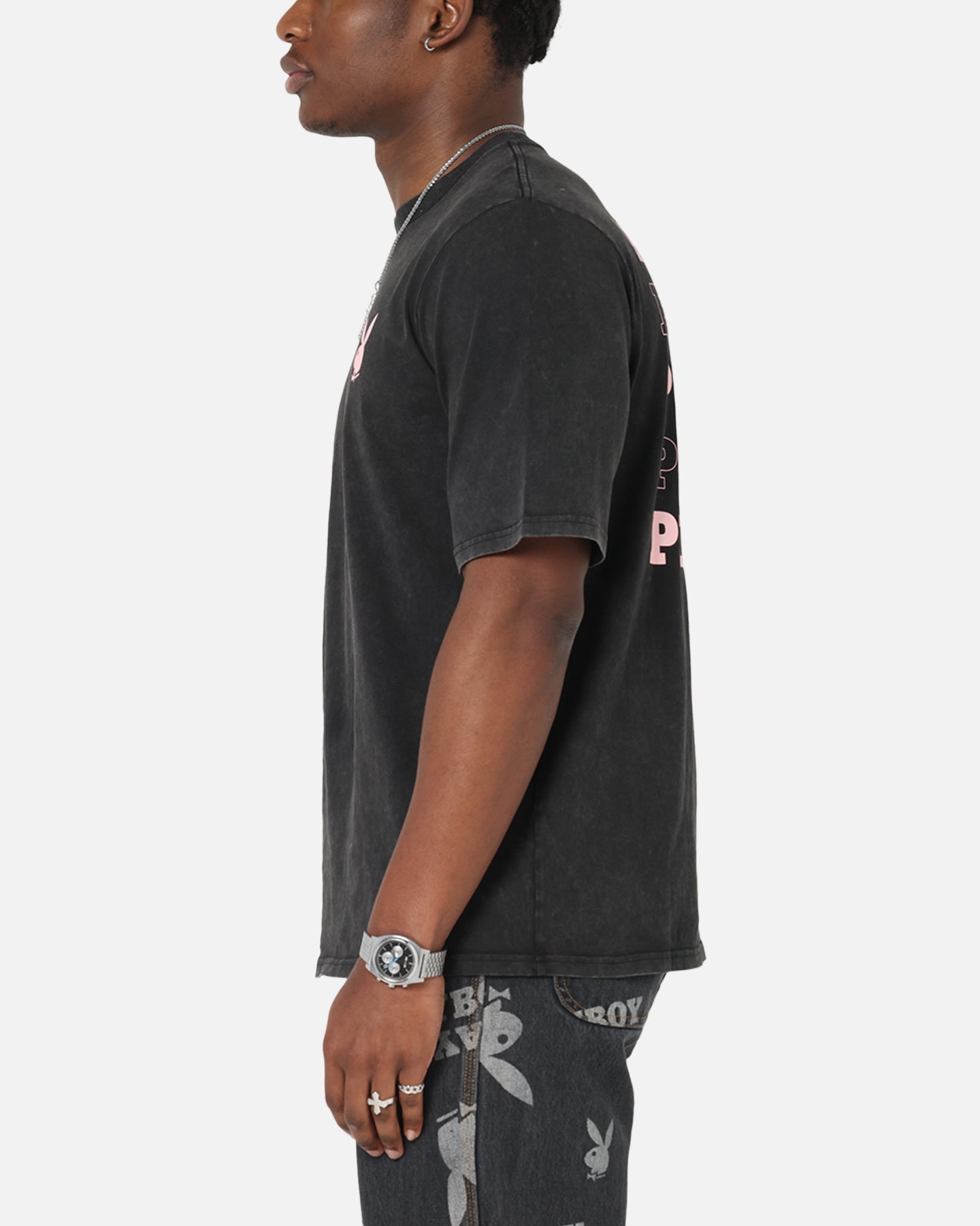 Playboy Stack Washed T-Shirt Washed Black、mySite、zt4zffjzw