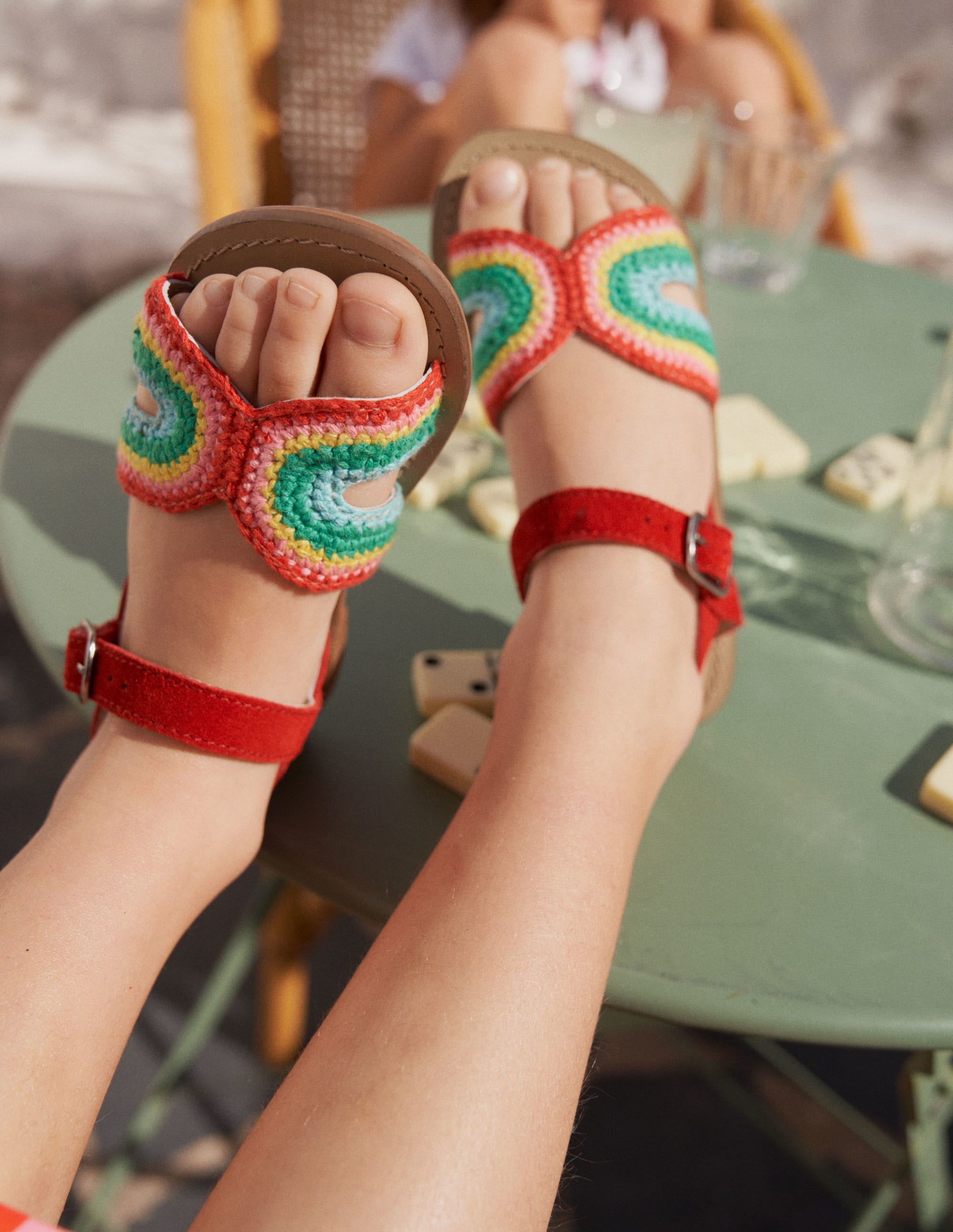  Crochet Sandals-Rainbow Red、mySite、ashleygrahame