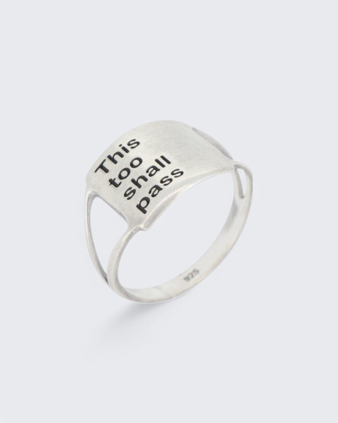 This Too Shall Pass Sterling Silver Ring、mySite、topwebapps