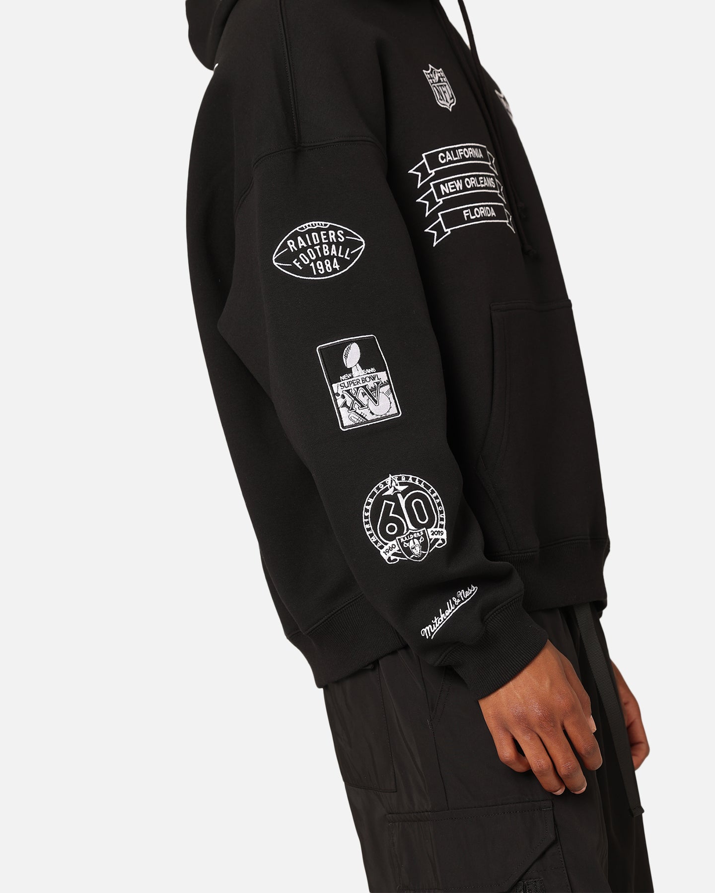 Mitchell & Ness Los Angeles Raiders History Hoodie Faded Black、mySite、zt4zffjzw