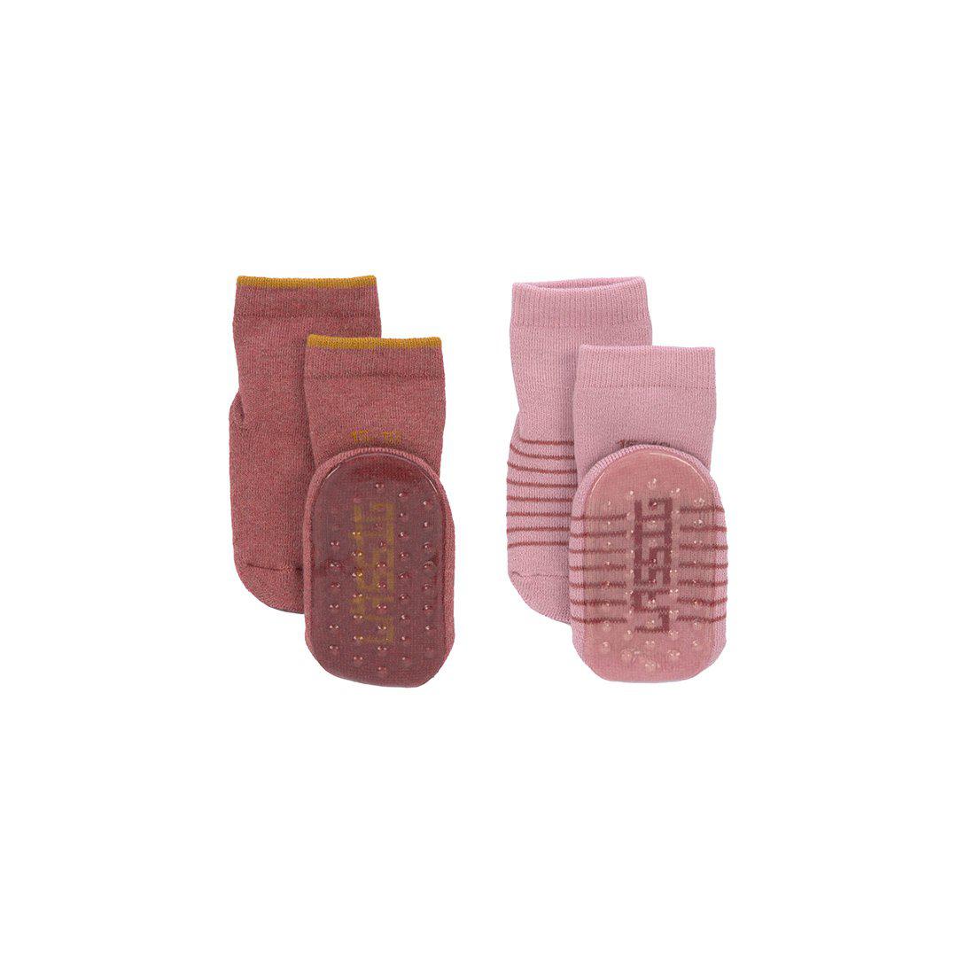 Lassig Anti-Slip Socks - Rosewood - 2 Pack、mySite、merchandisen