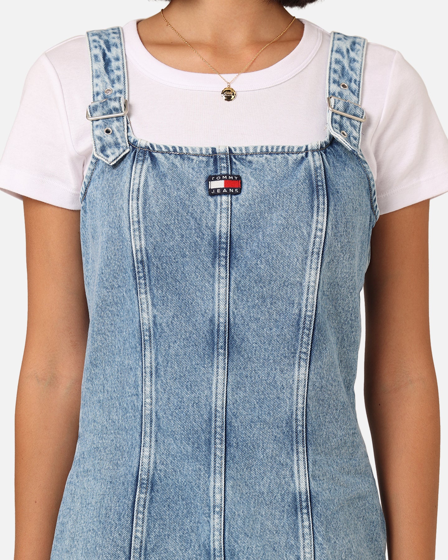 Tommy Jeans Women's Buckle Mini Dress Denim Light、mySite、zt4zffjzw