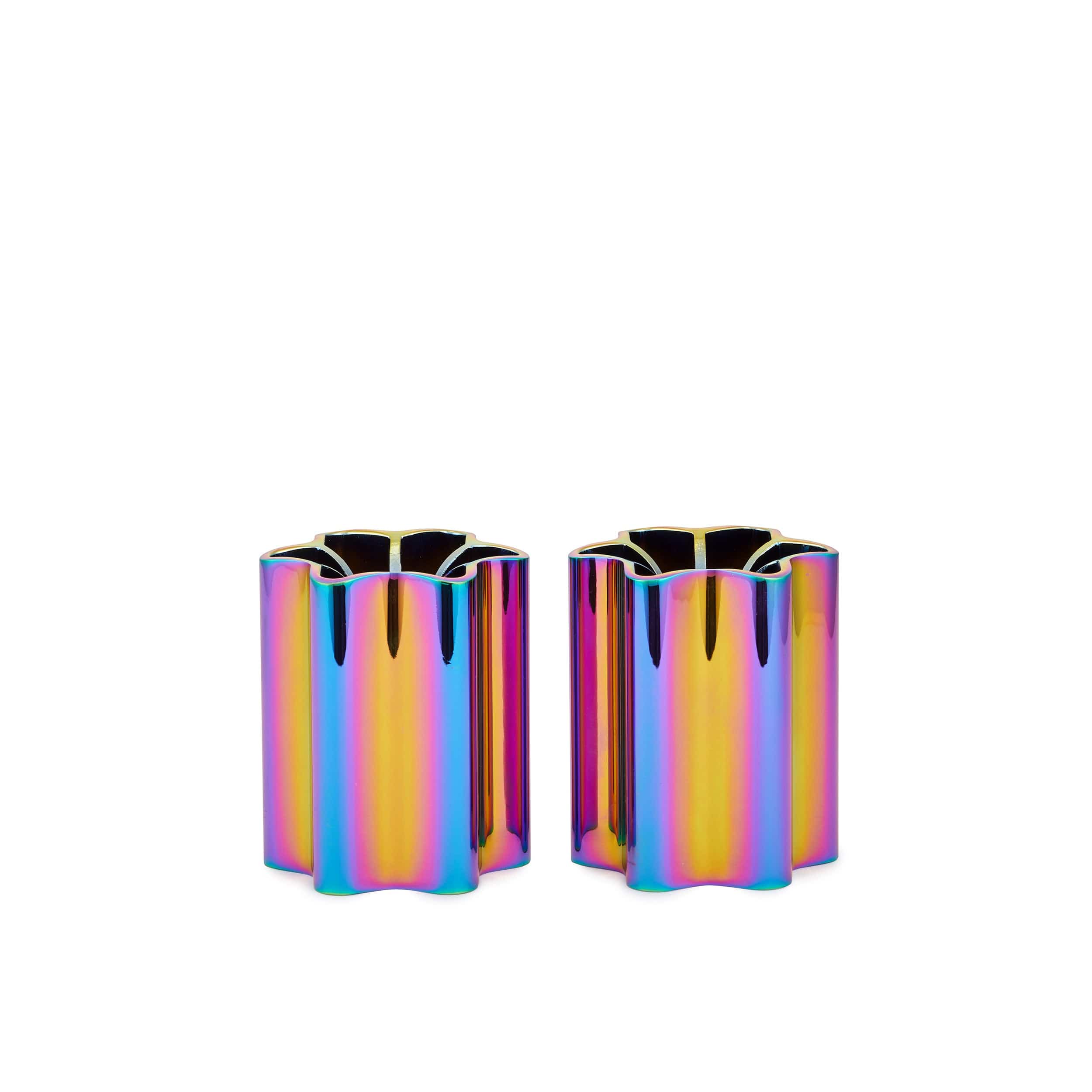 Modern Mensch Shabbat Candle Holders - Rainbow、mySite、topwebapps