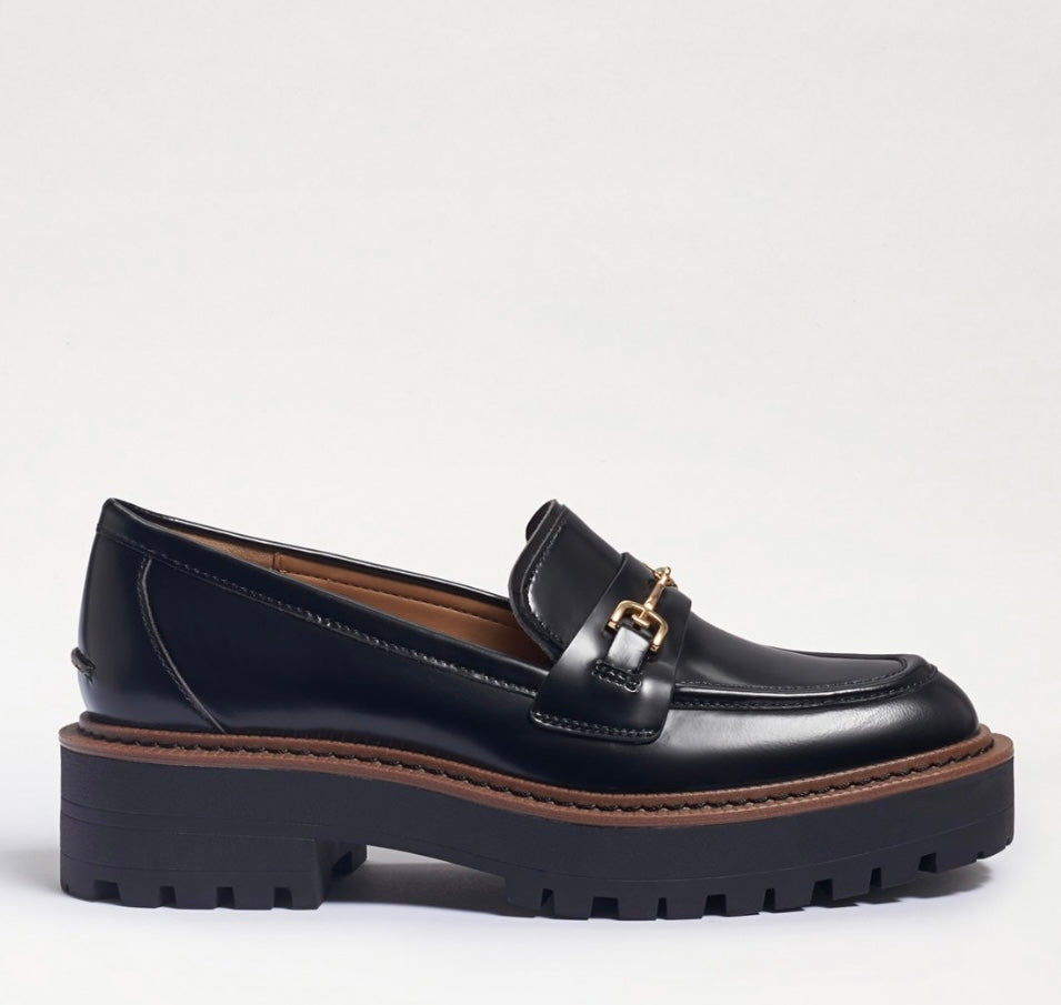 Sam Edelman Laurs Shiny Black Loafers、mySite、garagedoors4me