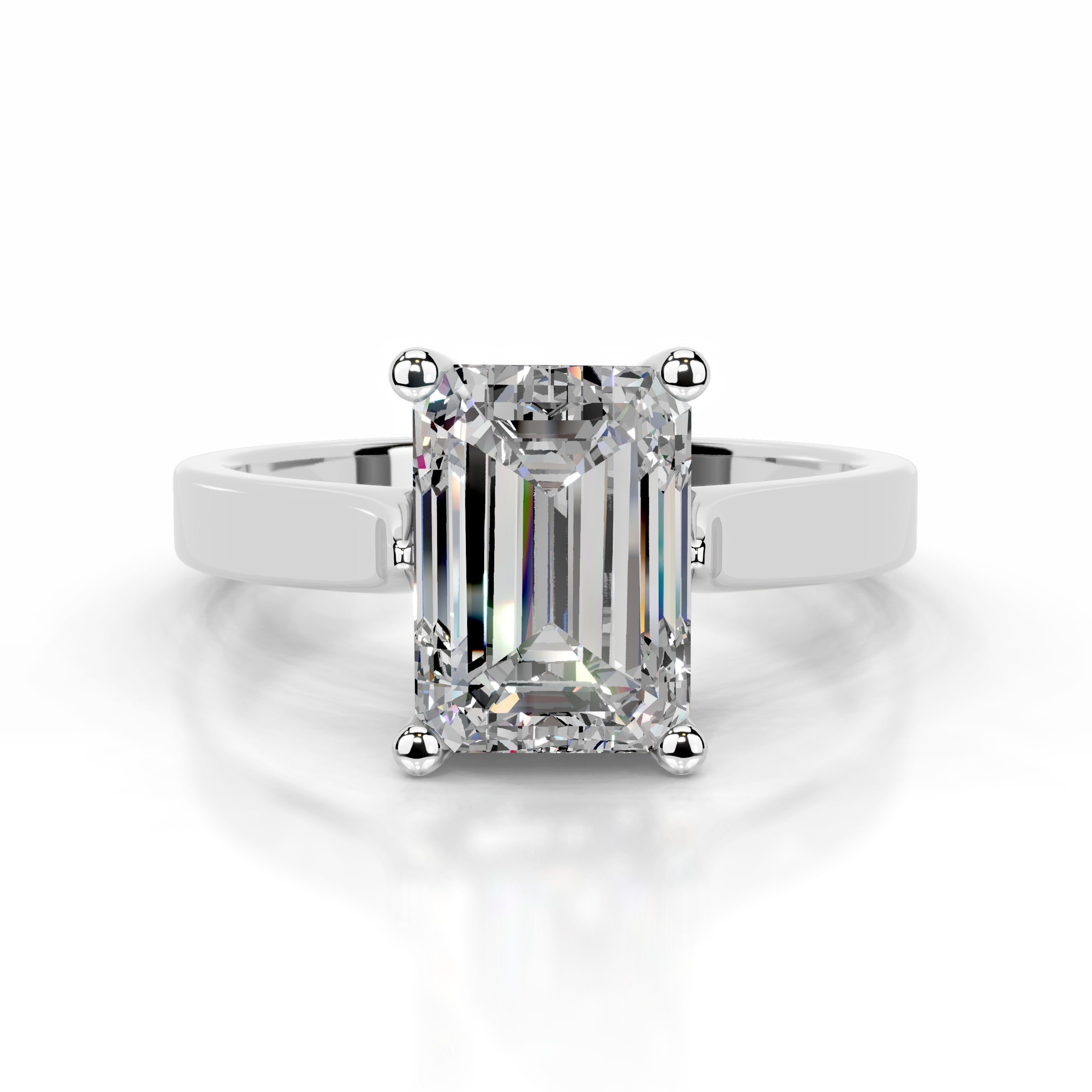 Daisy Moissanite Ring - 18K White Gold、mySite、hinf8tx79