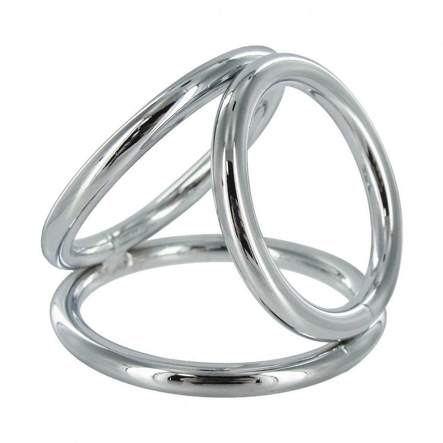 The Triple Cock Ring | Metal Three Ring Triad Cock and Ball Device for Men、mySite、bottomscart