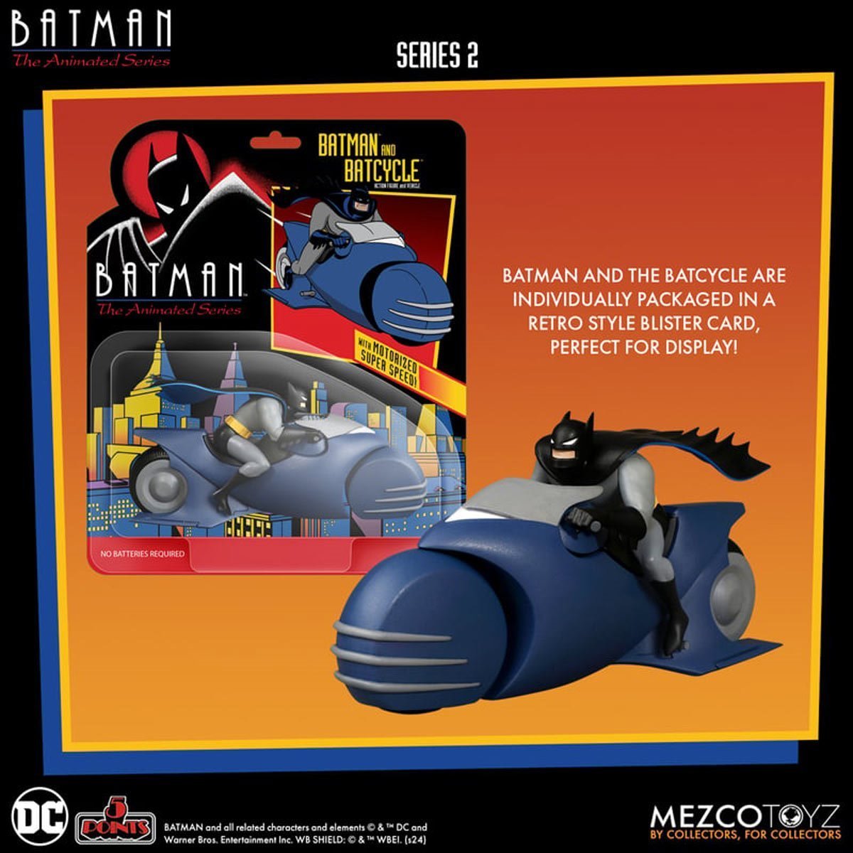 Mezco 5 Points Batman: The Animated Series Batman & Batcycle、mySite、hgirdovlk