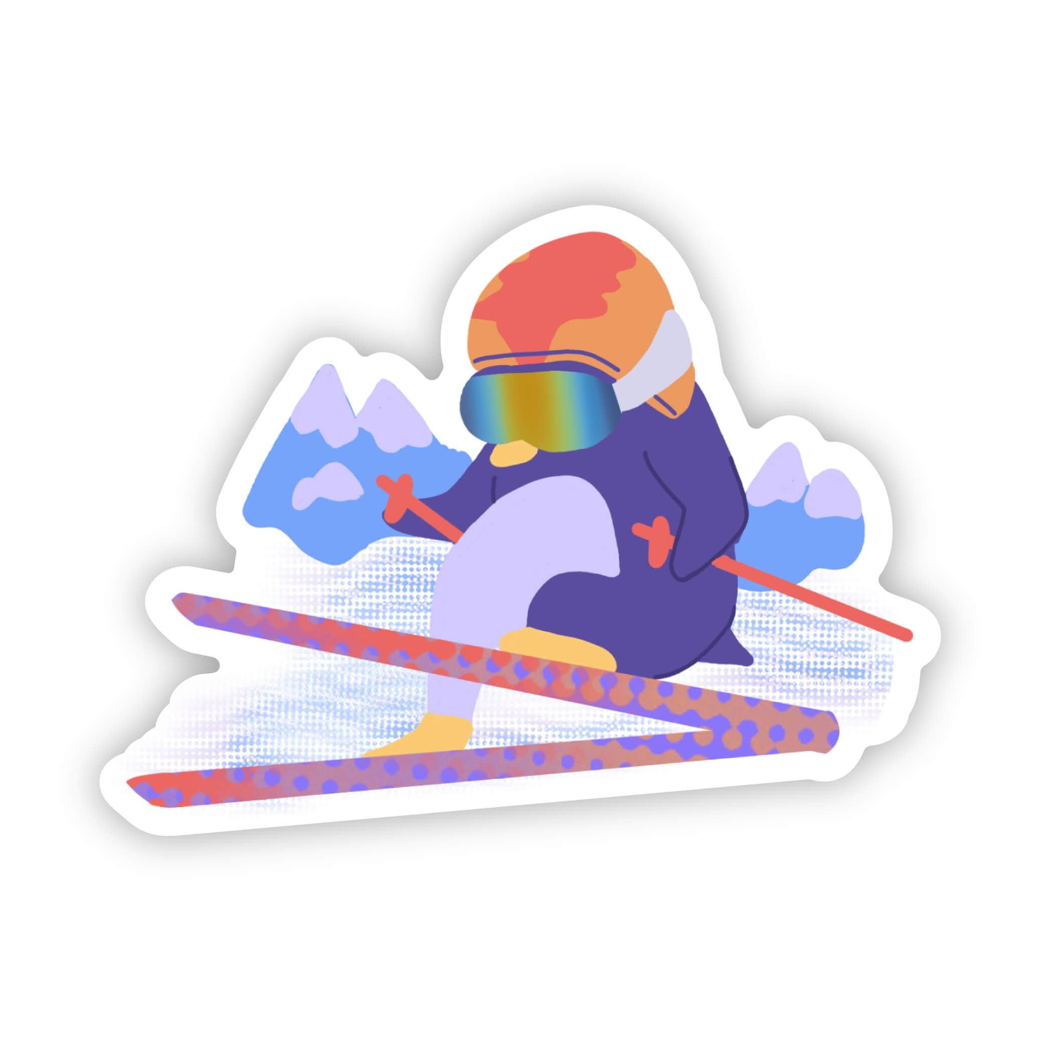  Skiing Penguin Sticker、mySite、elrpsem3k