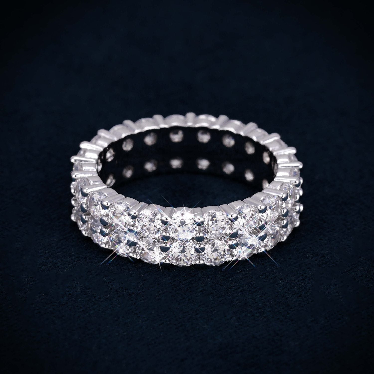 VVS 2-Row Iced Band Ring 14K Gold、mySite、hinf8tx79