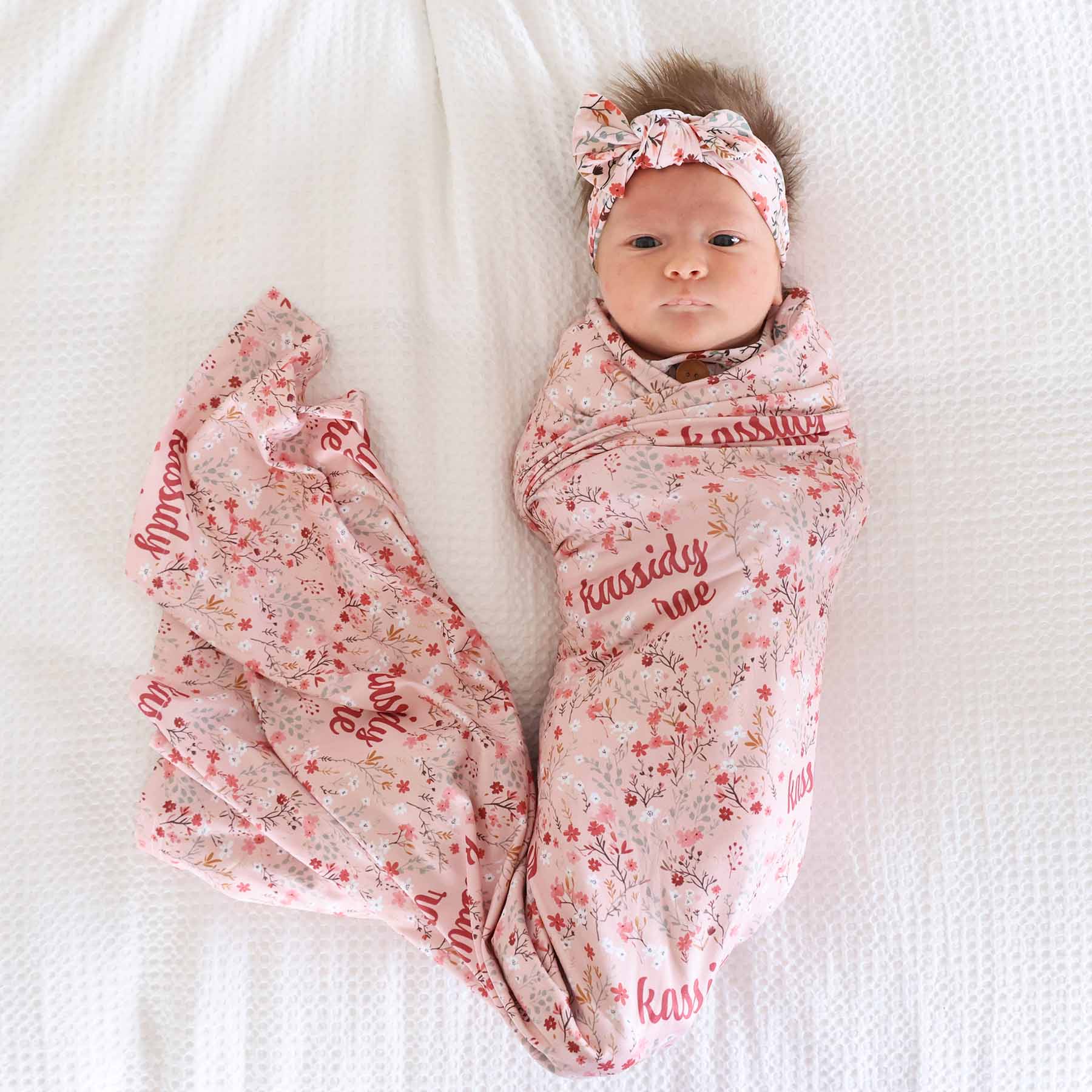  Autumn Blooms Personalized Swaddle Blanket、mySite、layawaytickets
