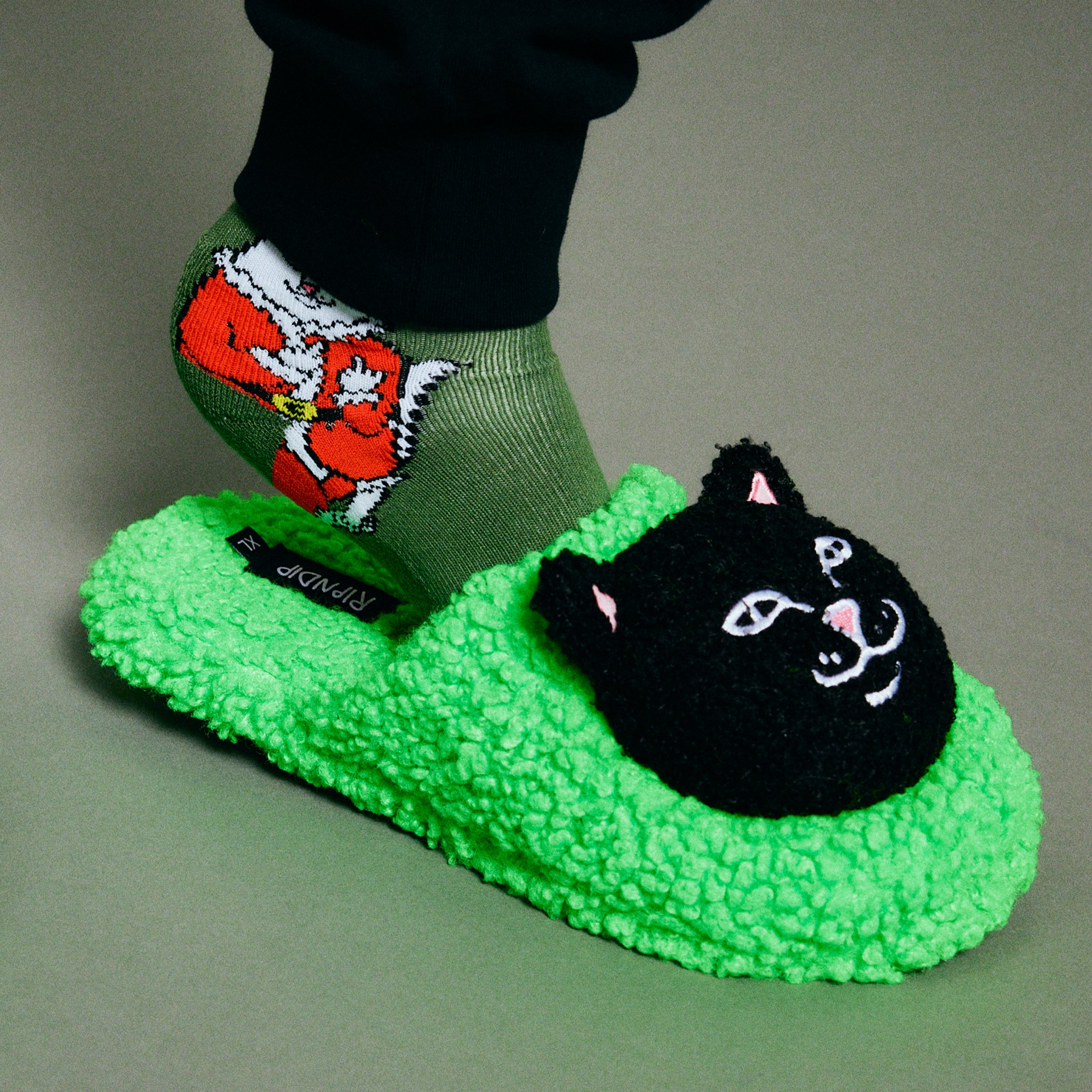  Lord Jermal Plush Face House Slippers (Green)、mySite、merchandisen