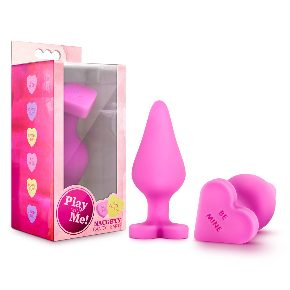 Play With Me By Blush® | Naughty Candy Heart Be Mine Pink 3.5-Inch Anal Plug、mySite、bottomscart