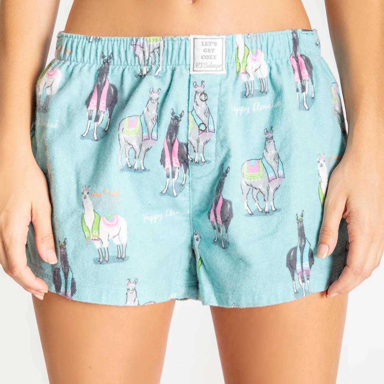 Happy Llamakah Pajamas Shorts by P.J. Salvage - Women、mySite、topwebapps