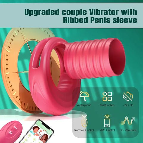 Vibrating Penis Ring with Sleeve