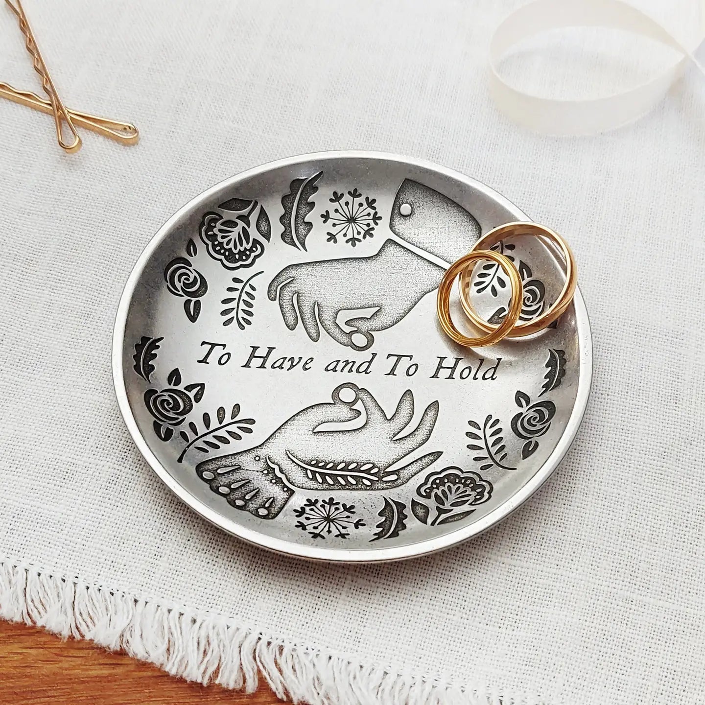  To Have and to Hold Pewter Ring Dish、mySite、elrpsem3k