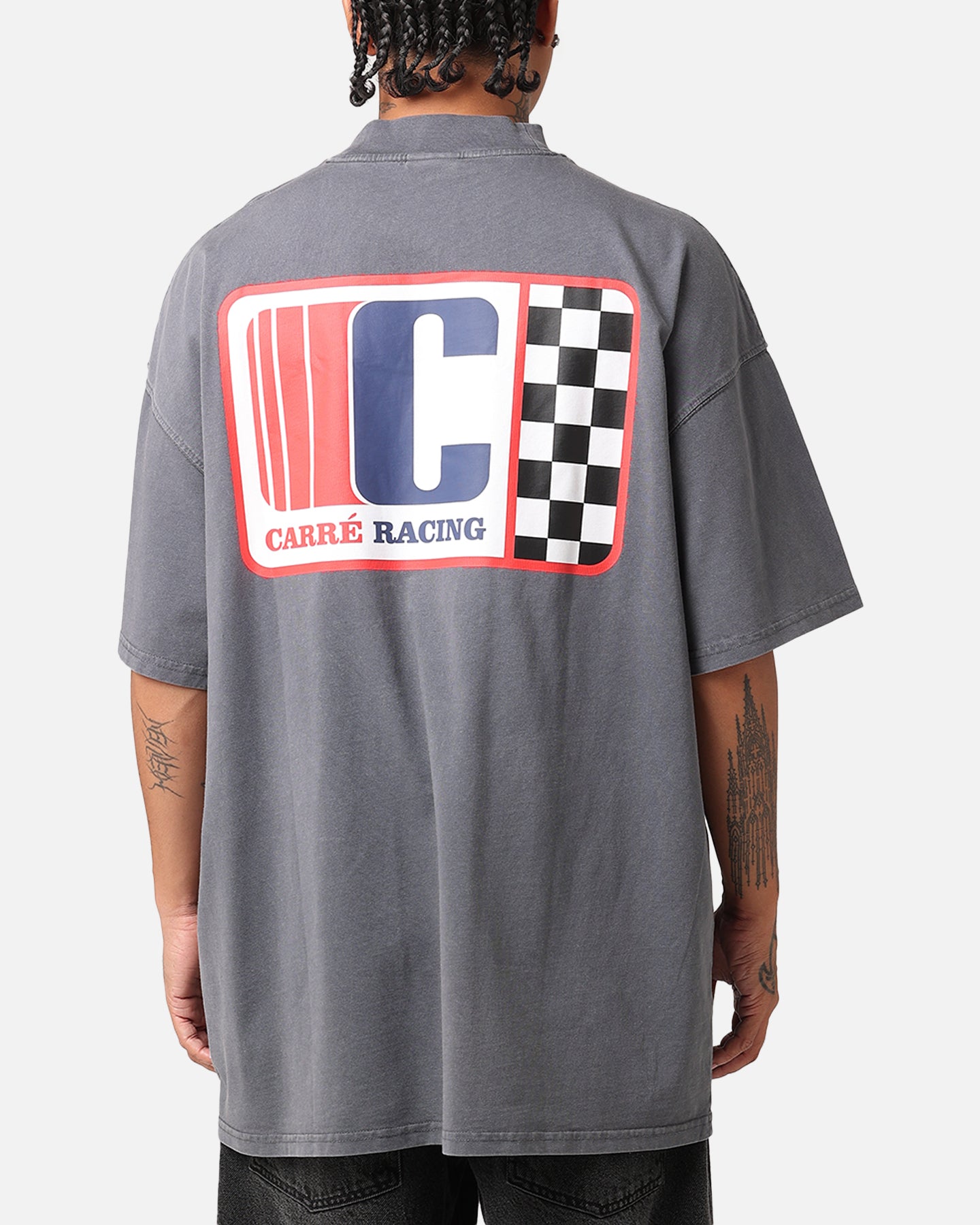 Carre Course Oversized T-Shirt Vintage Grey、mySite、zt4zffjzw