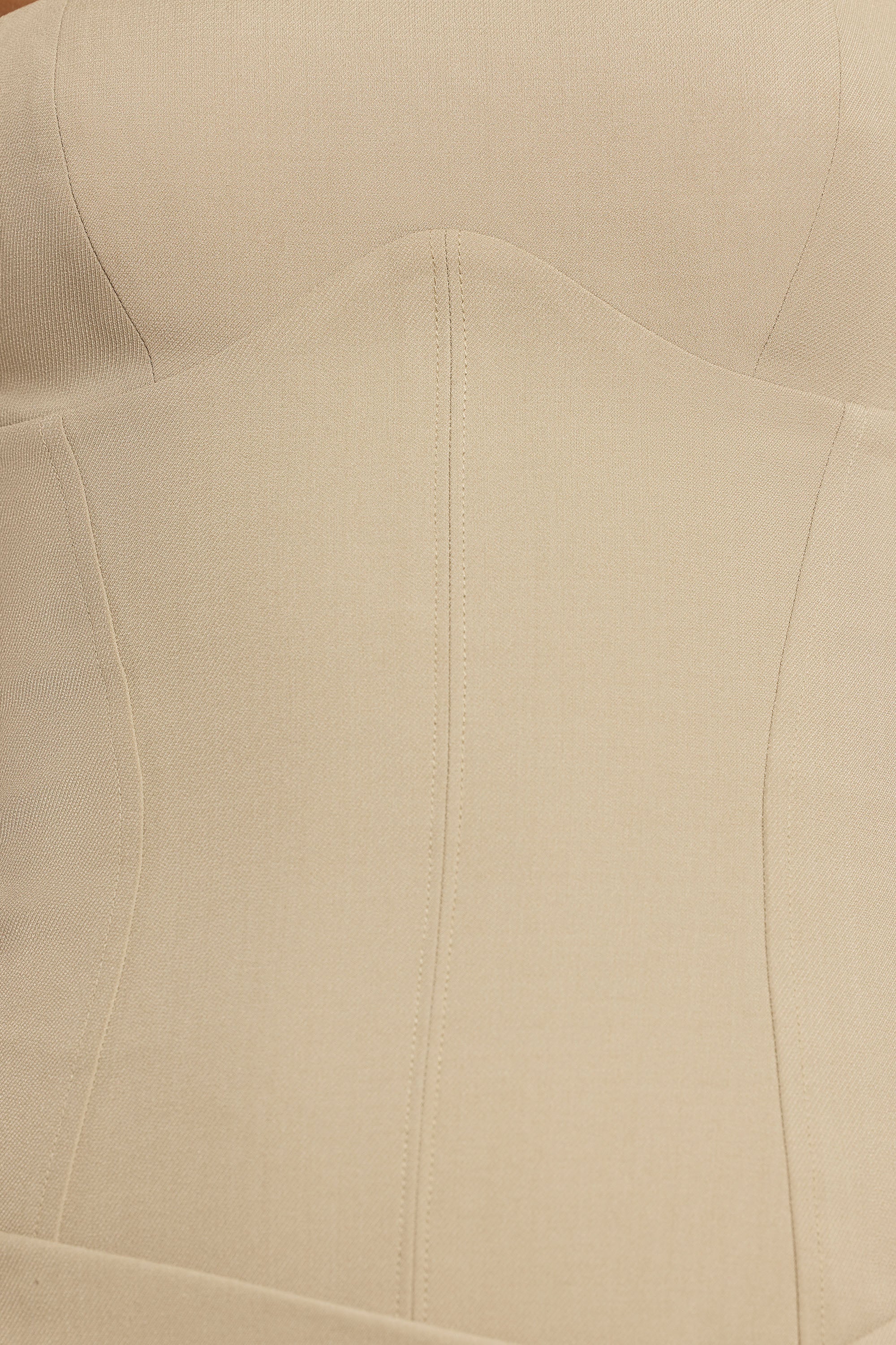 Woven Twill Wrap Over Pleated Mini Dress in Taupe、mySite、solidvoid