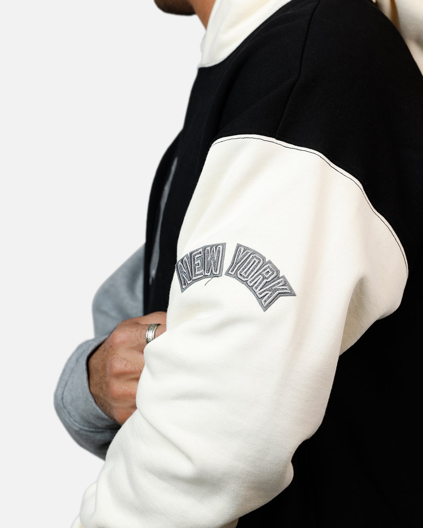 Pro Standard New York Yankees Reverse French Terry Hoodie Black/Grey、mySite、zt4zffjzw