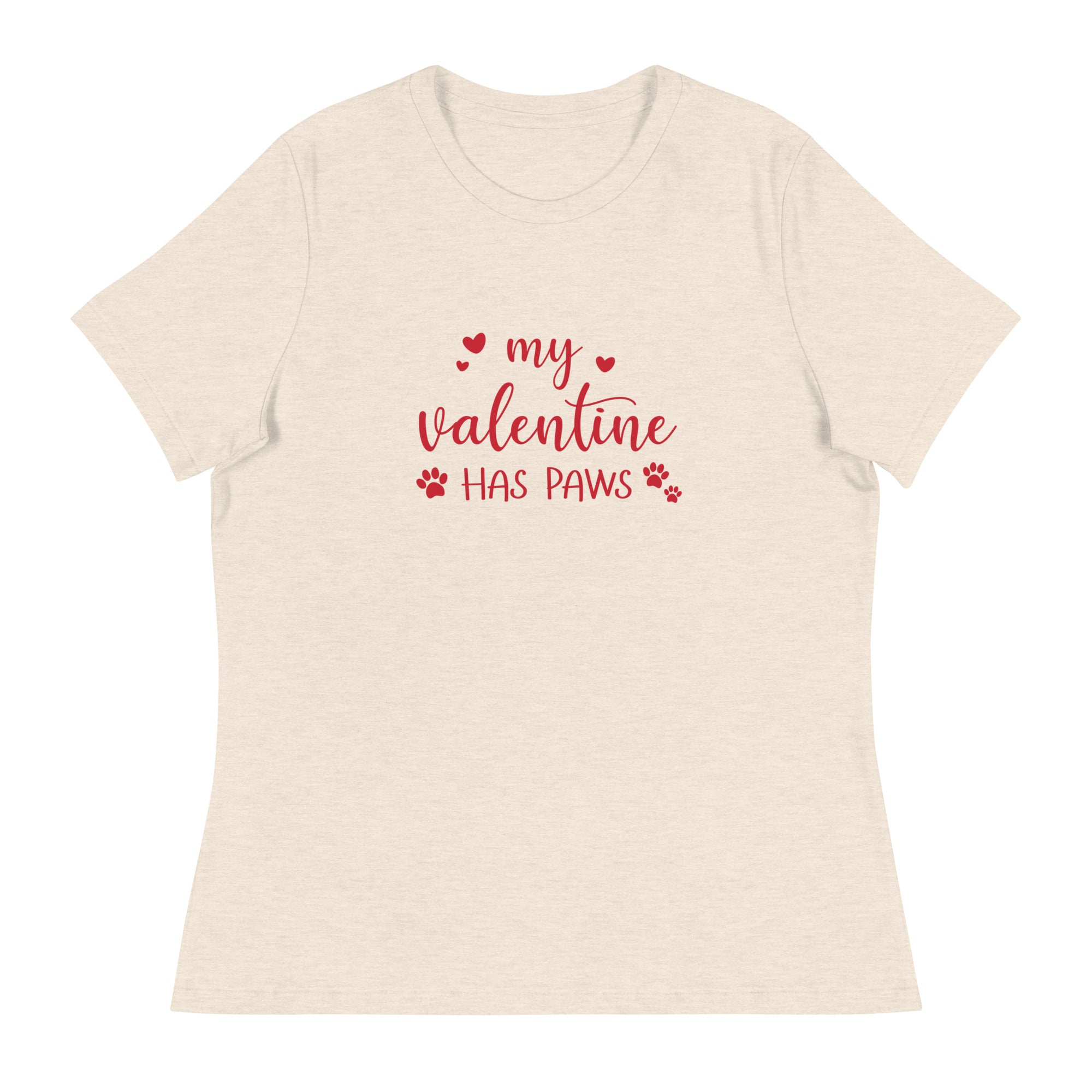 My Valentine Has Paws Women's Relaxed T-Shirt、mySite、camillekostekn