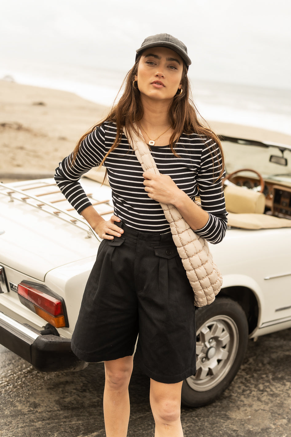  Amelia Bermuda Shorts in Black - FINAL SALE、mySite、merchandisen