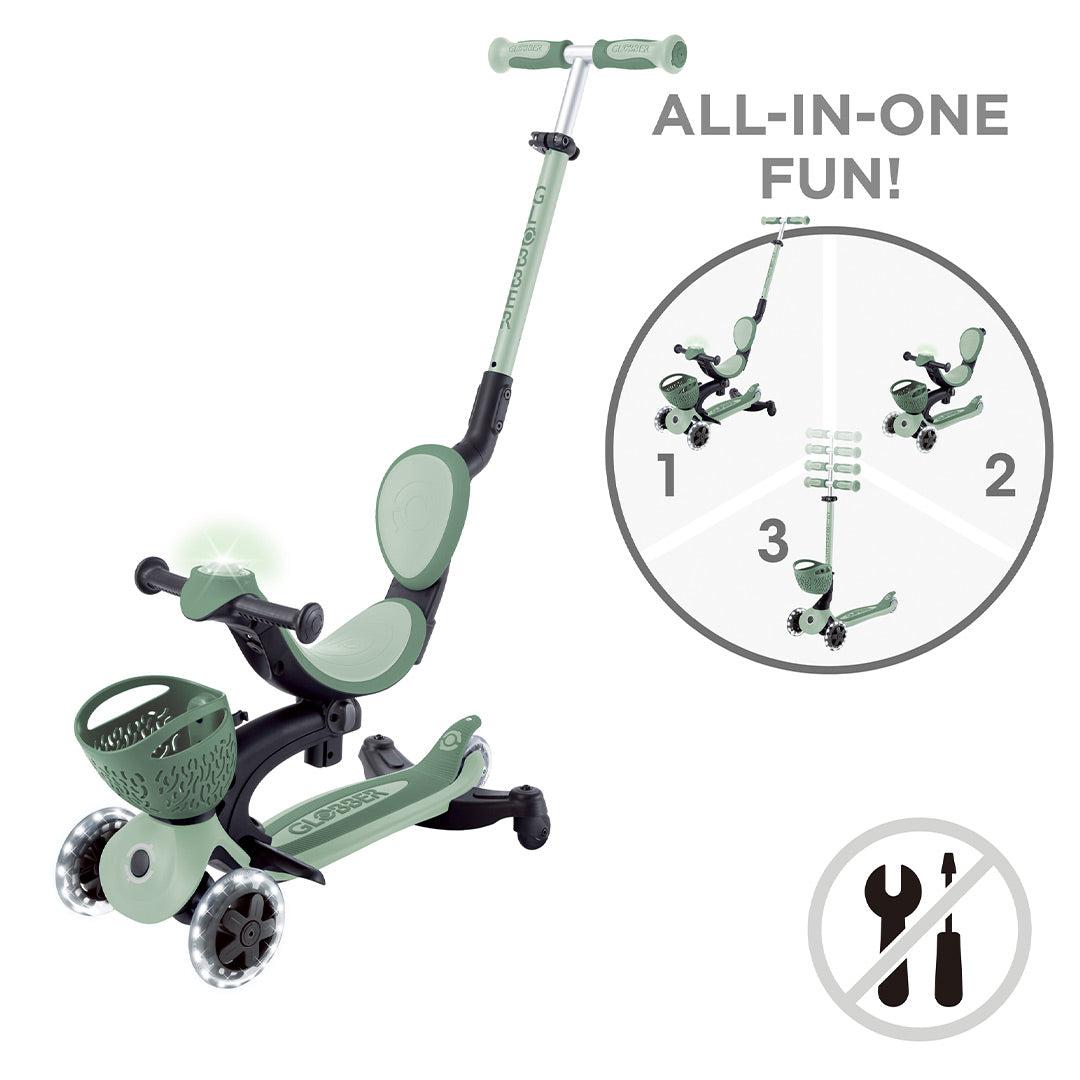  Globber Go-Up Baby 360 Lights Scooter - Sage、mySite、merchandisen