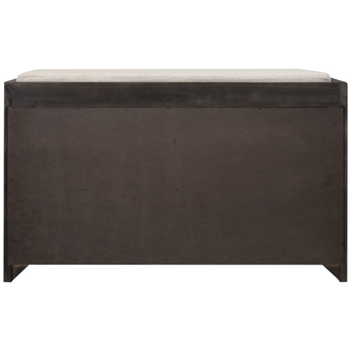 TREXM Storage Bench with Removable Basket and 2 Drawers, Fully Assembled Shoe Bench with Removable Cushion (Navy)、、casual