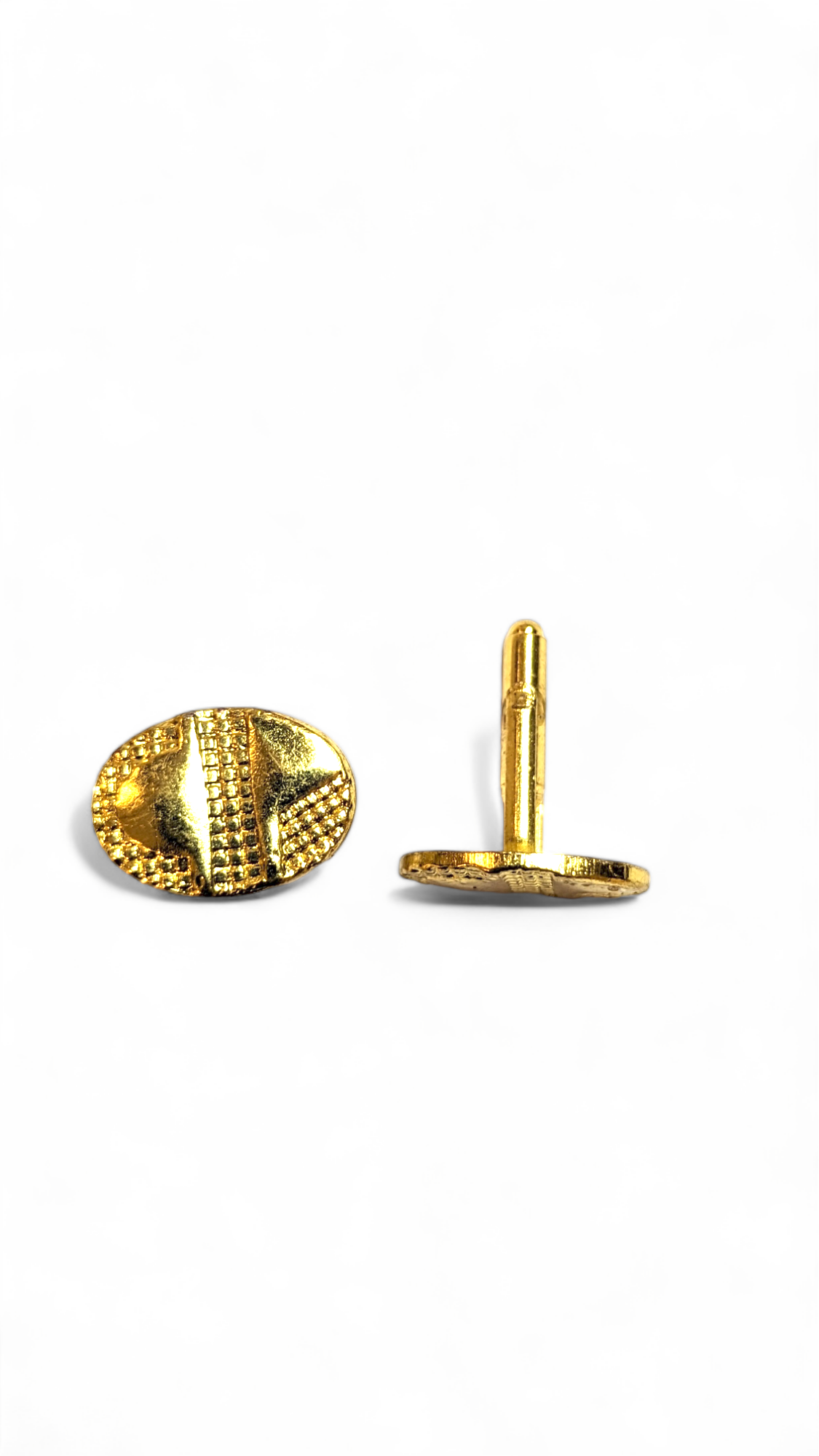 Dupsie's Nile Heritage Gold-Plated Oval-Like Cufflinks DPJGPOC3、mySite、solidvoid