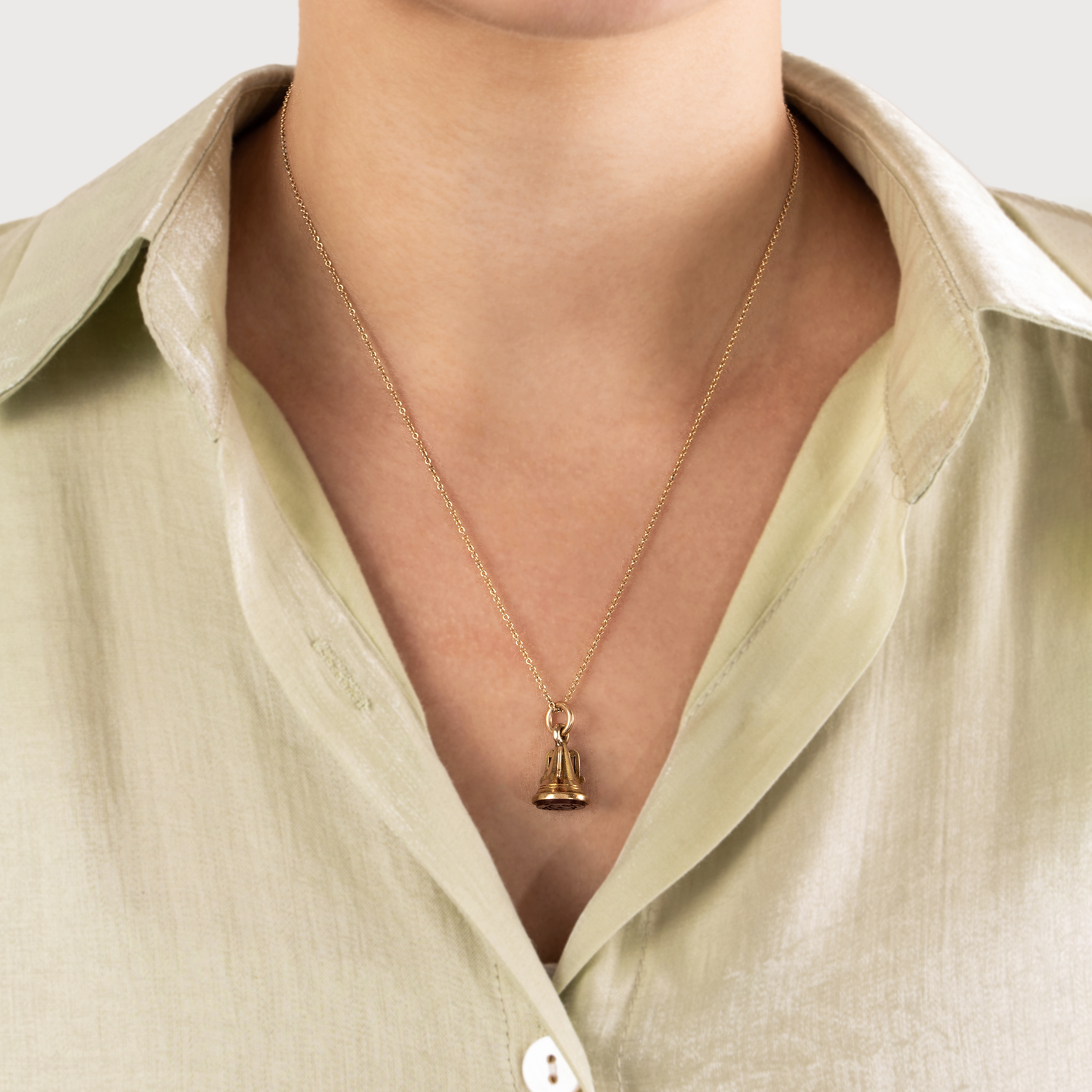 VICTORIAN ANTIQUE 15K YELLOW GOLD RED CARNELIAN ES MONO INTAGLIO FOB PENDANT、mySite、hinf8tx79