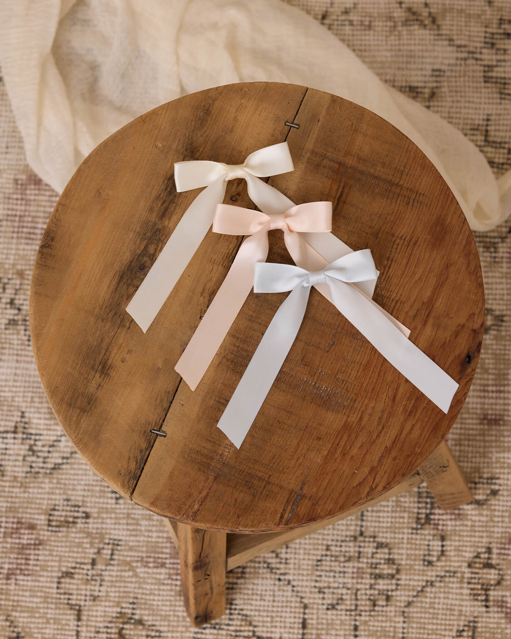  Satin Ribbon Bow || Blush, Ivory, Powder Blue、mySite、layawaytickets