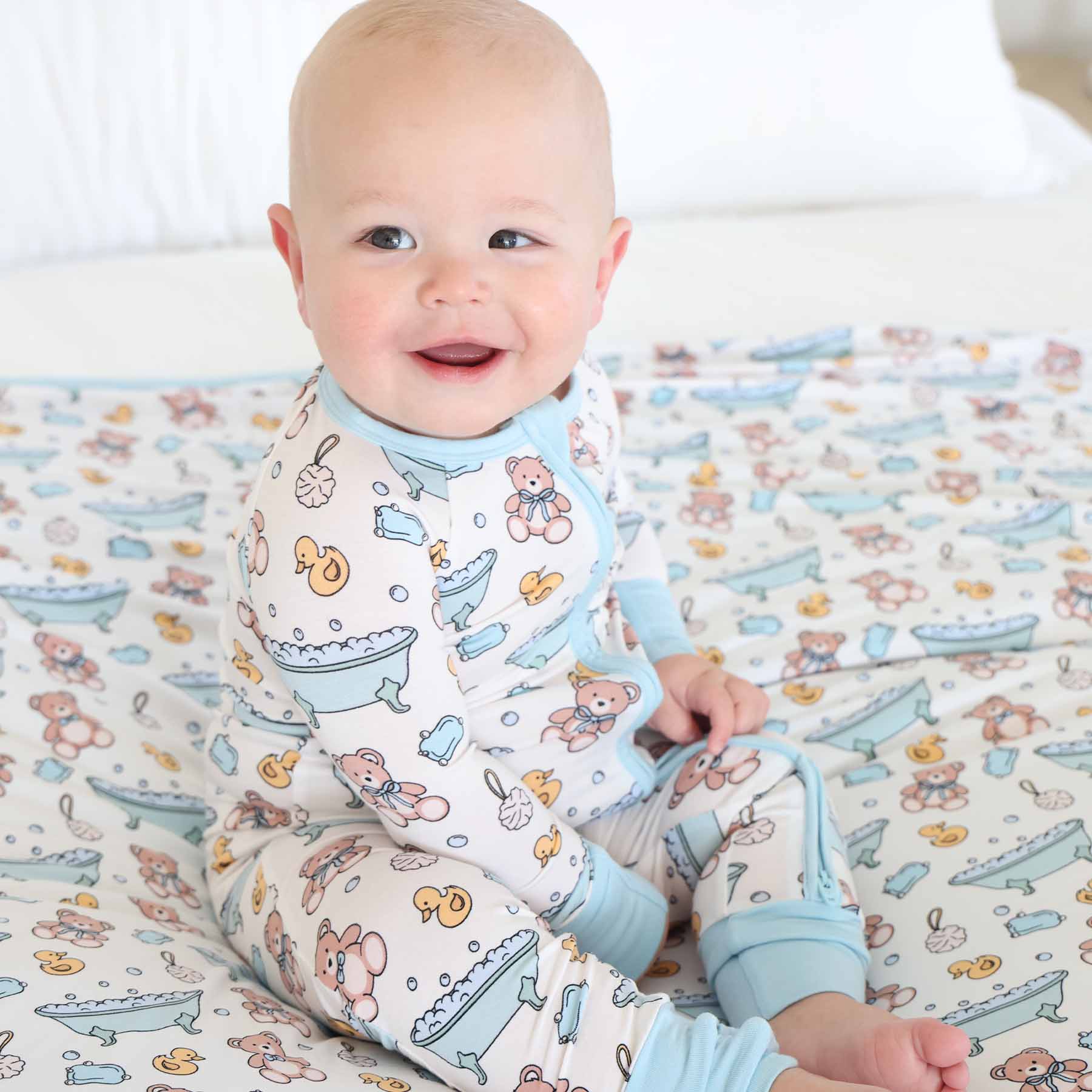  Bathtime Besties Convertible Zip Romper | Blue、mySite、layawaytickets