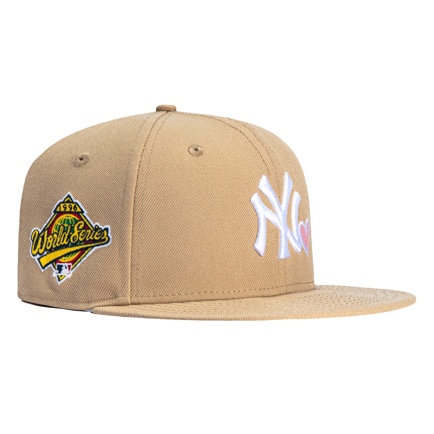 New Era 59Fifty Salt Water Taffy New York Yankees 1996 World Series Patch Heart Hat - Khaki、mySite、vikingsvslions