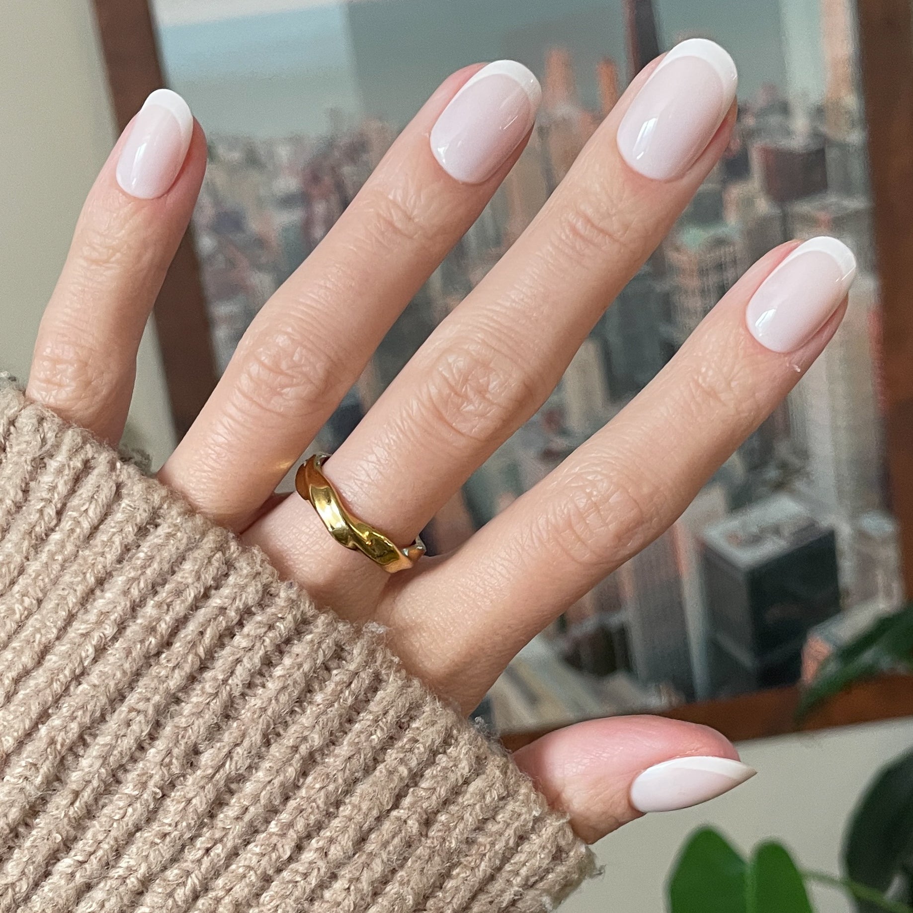 Classic French | Short | Round - Tab Press-On、mySite、solidvoid