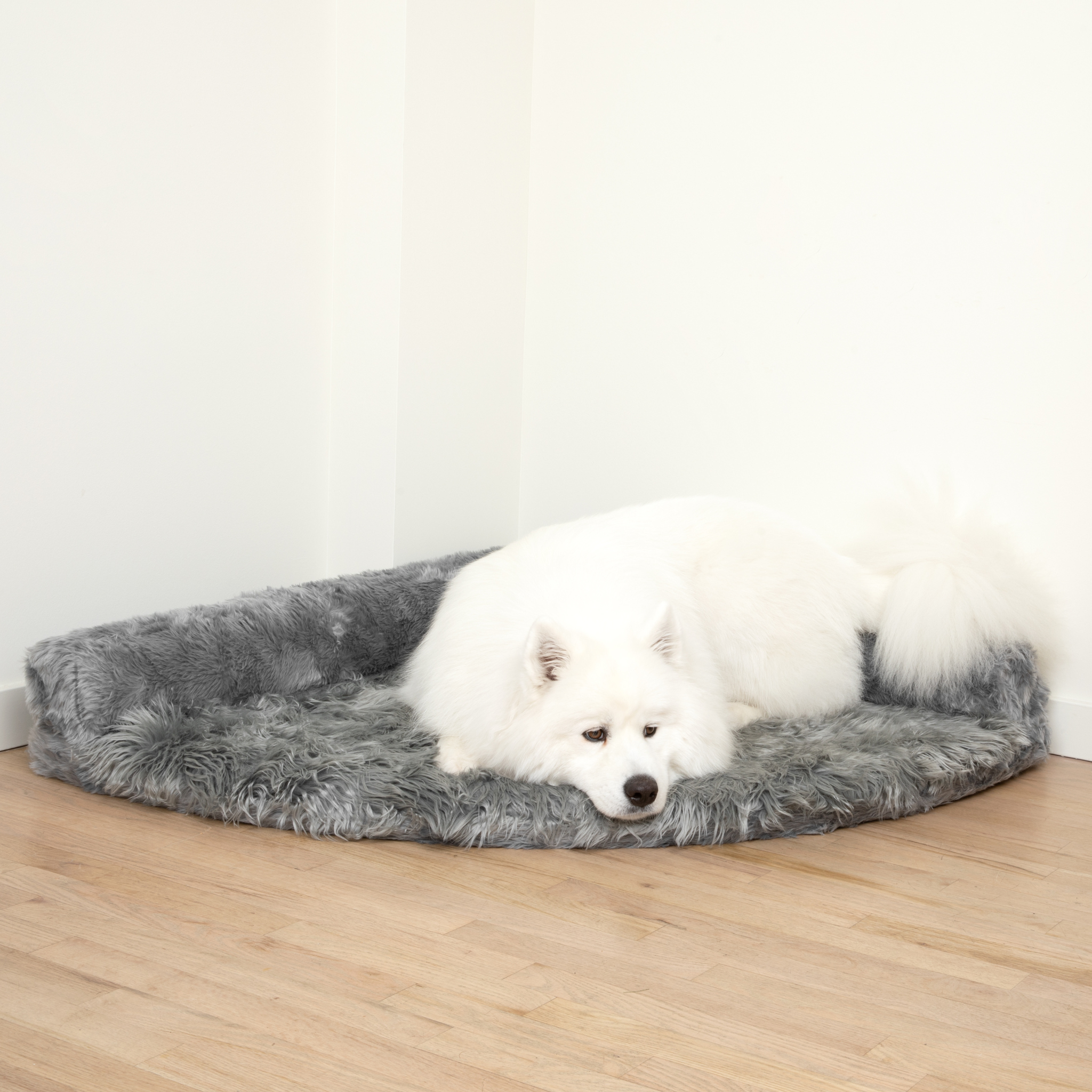 PupRug™ Memory Foam Corner Dog Bed - Charcoal Grey、mySite、solidvoid