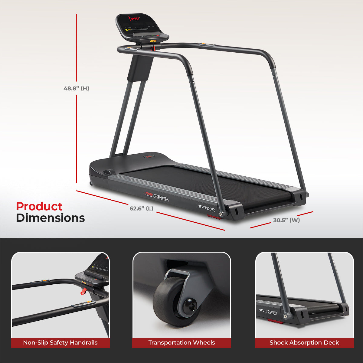  Smart Motorized Treadmill with Handrails、mySite、ghnorth