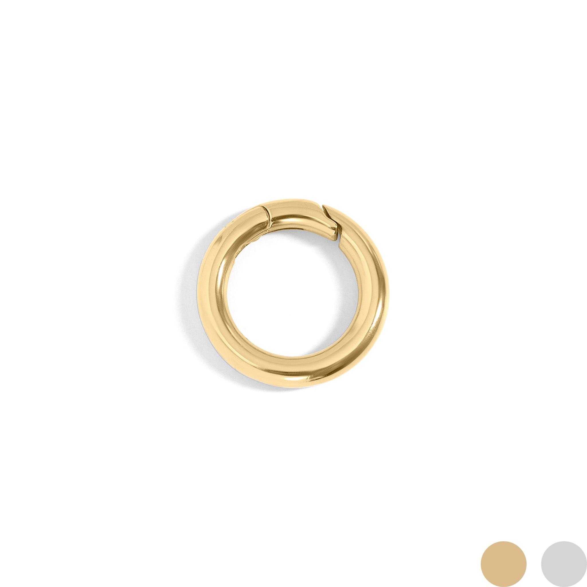 18K Gold PVD Stainless Steel Mini Circle Carabiner Clasp / ENC0031、mySite、dreamappss