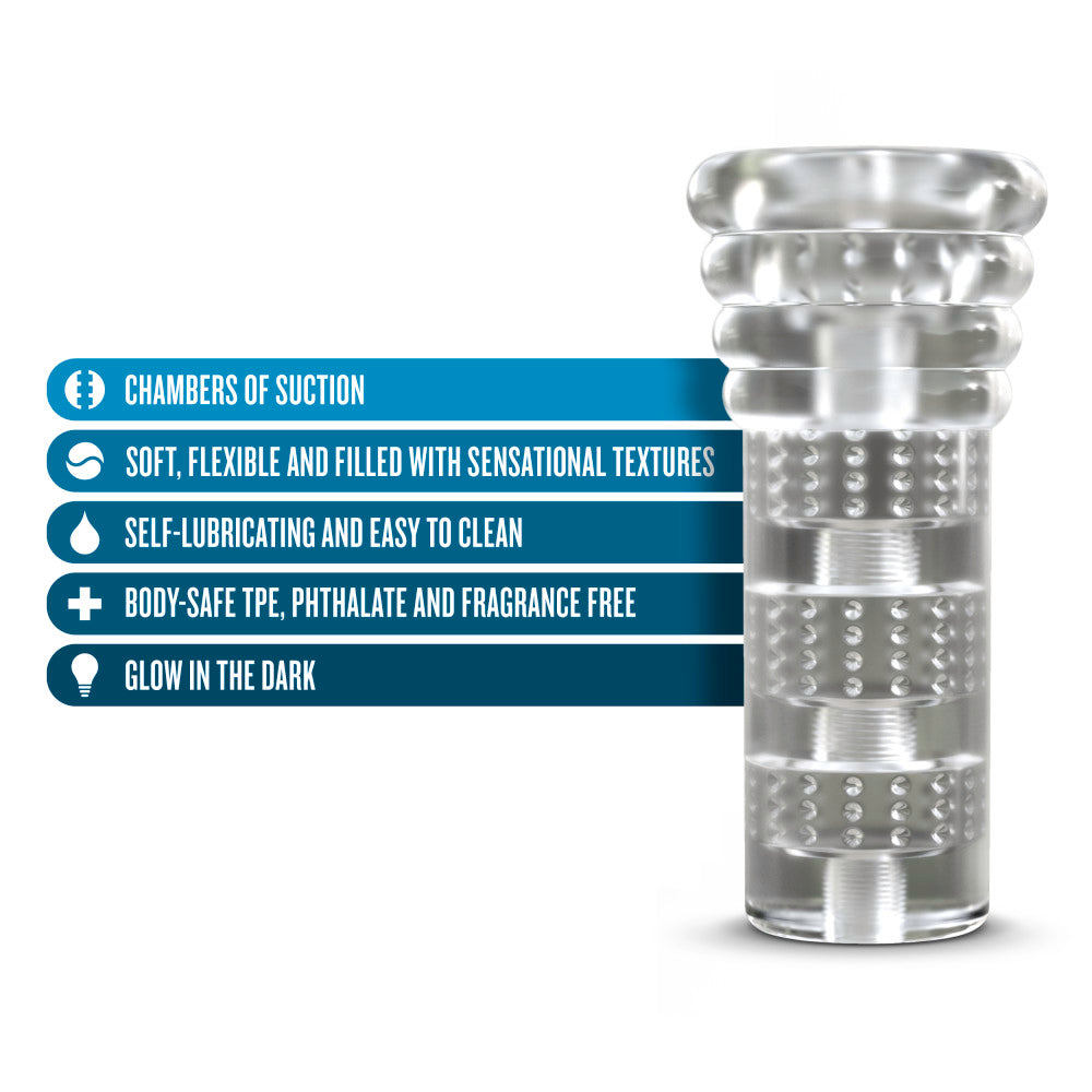 M For Men By Blush® | Soft & Wet All Nighter Clear Masturbator / Stroker、mySite、bottomscart